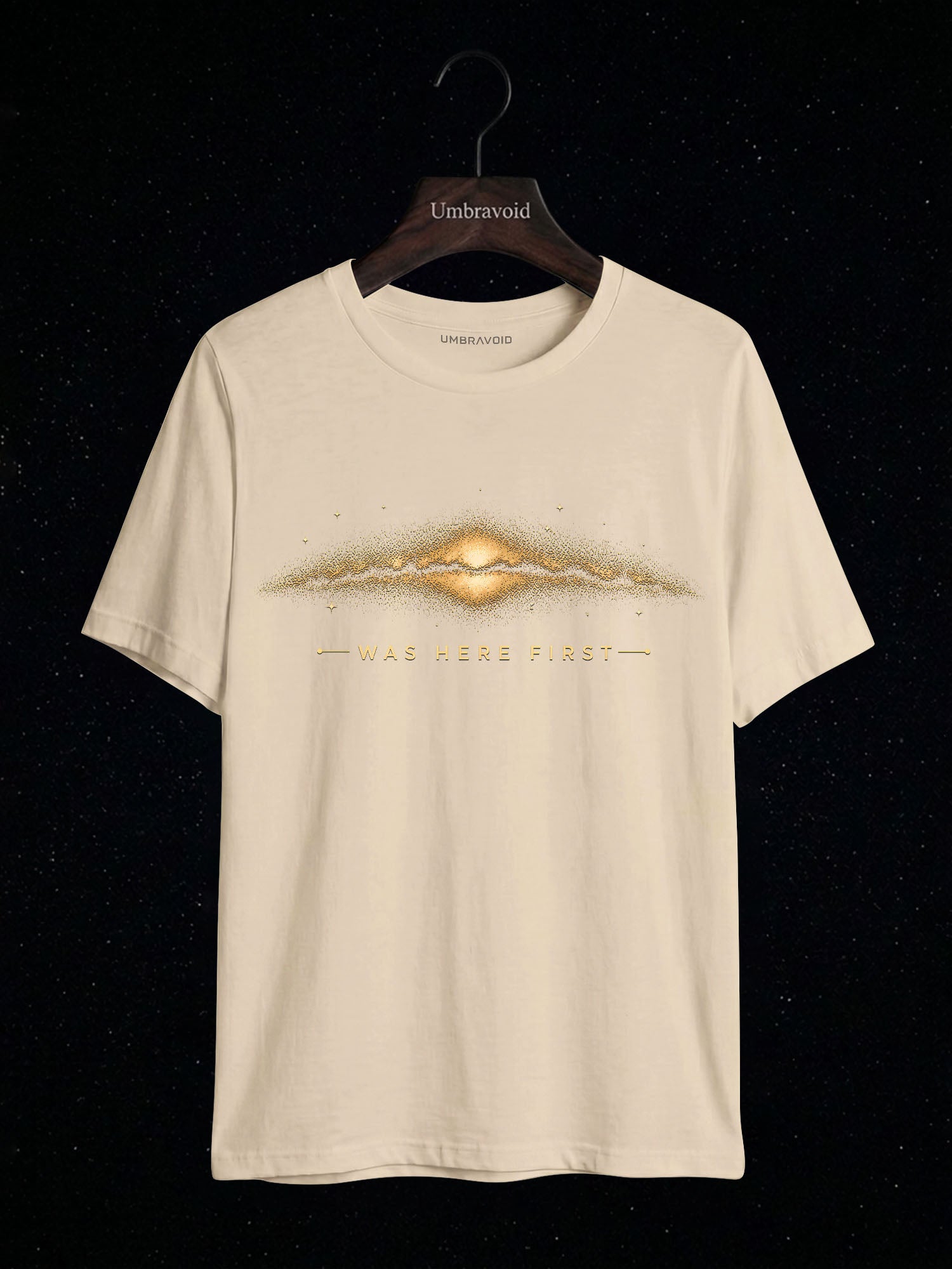 The Milky Way Was Here First astronomy t-shirt | Umbra Void