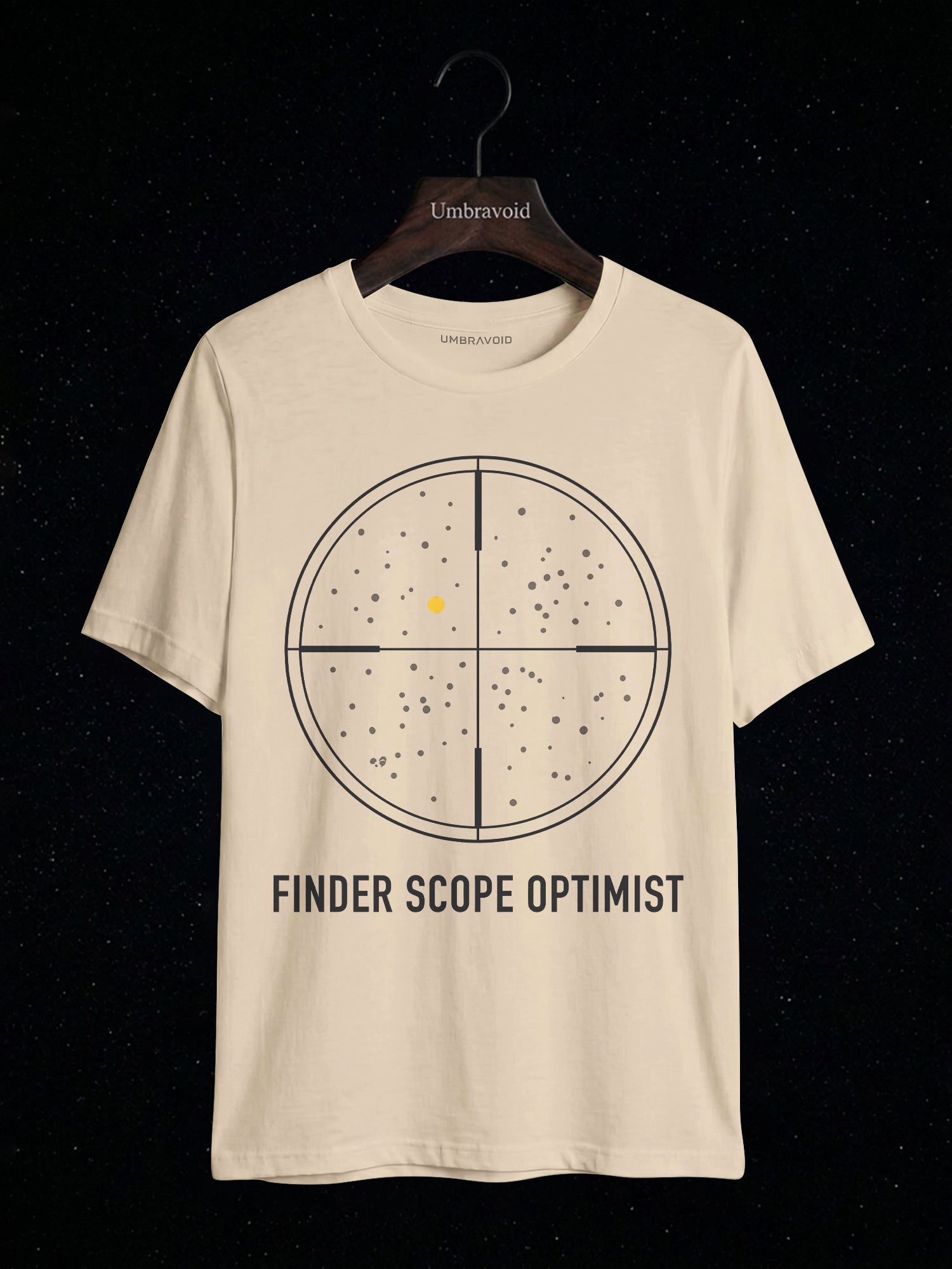 Finder Scope Optimist astronomy t-shirt | Umbra Void