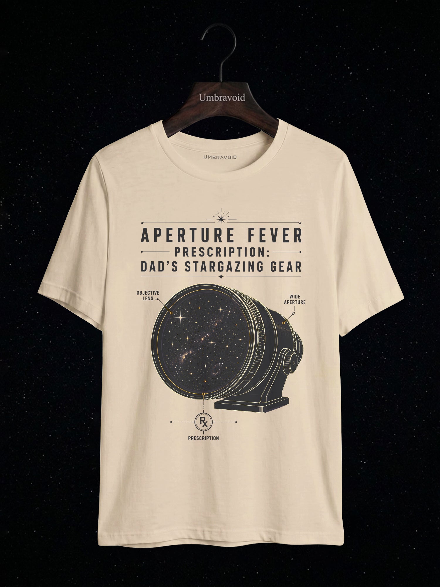 Aperture Fever Prescription astronomy t-shirt | Umbra Void