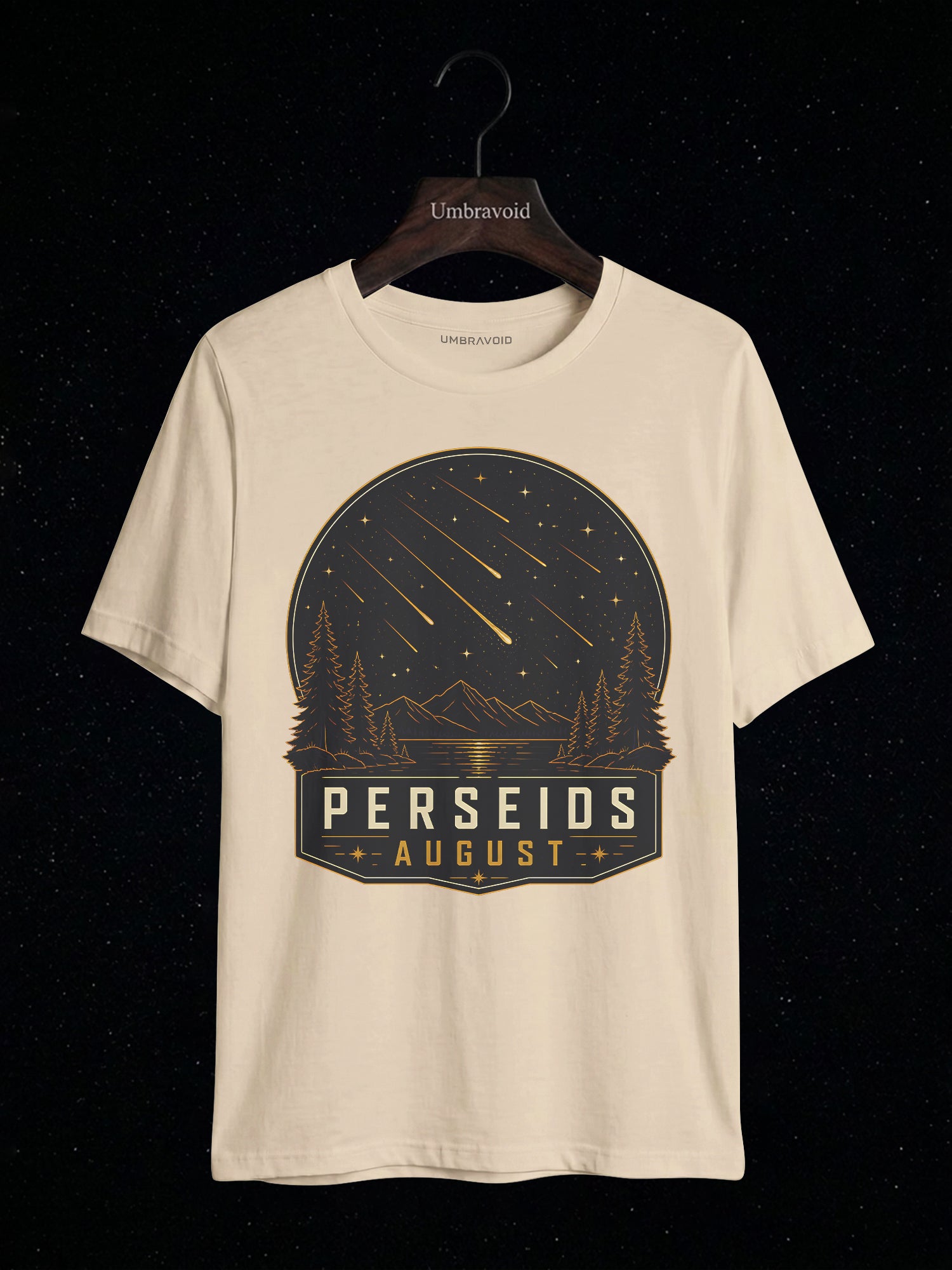Perseids August astronomy t-shirt | Umbra Void