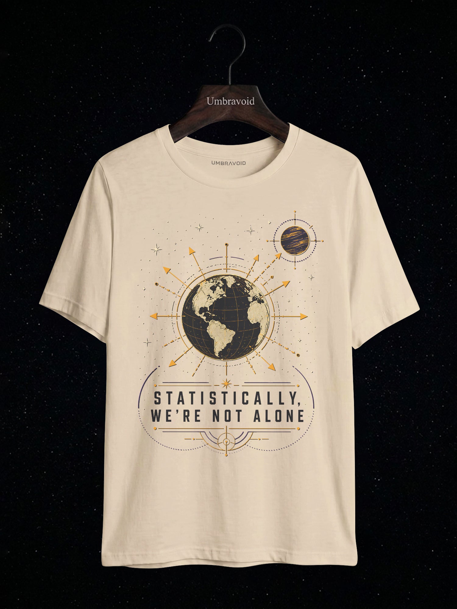 Statistically, We're Not Alone astronomy t-shirt | Umbra Void
