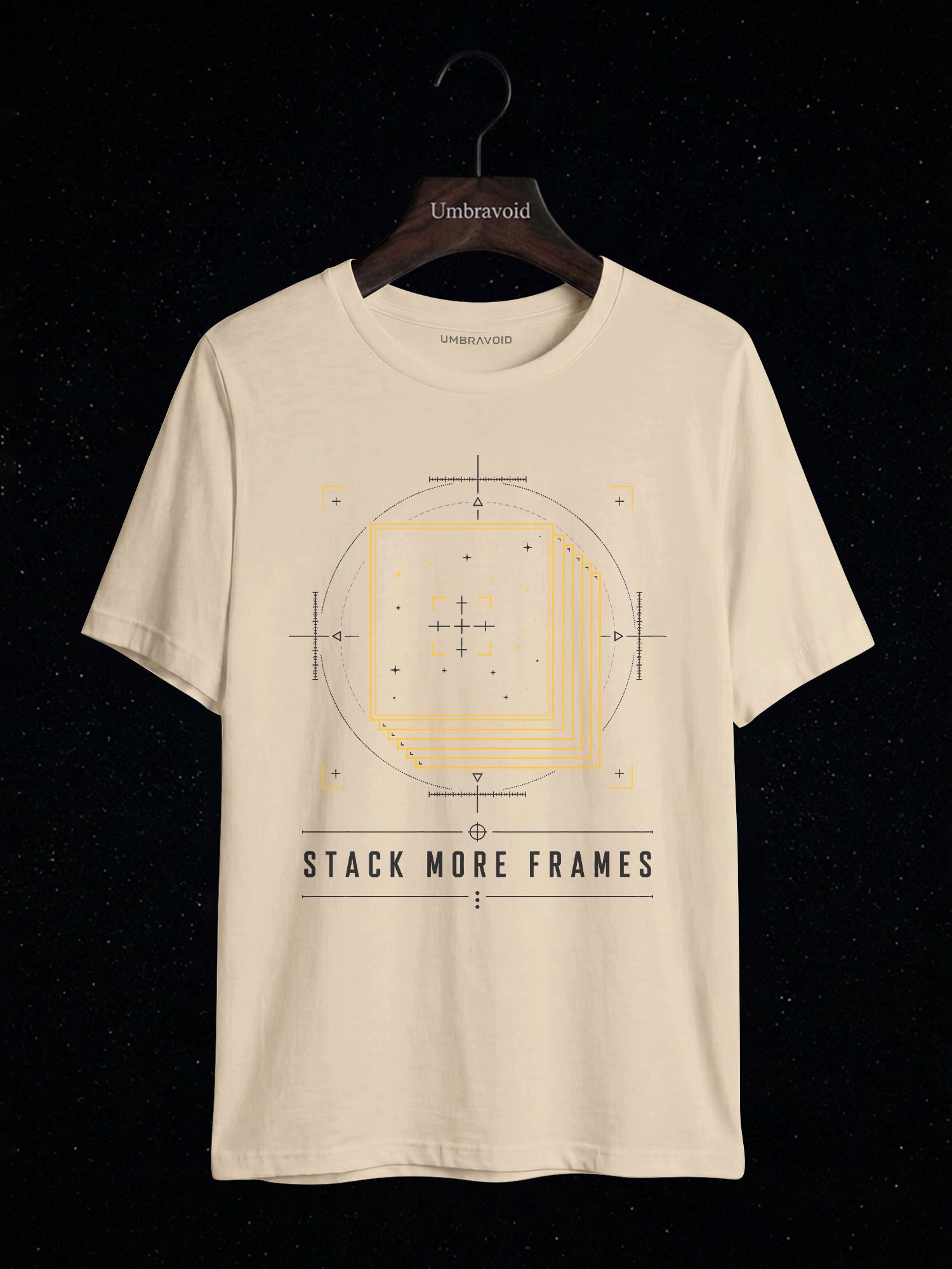 Stack More Frames Subframe Edition astronomy t-shirt | Umbra Void
