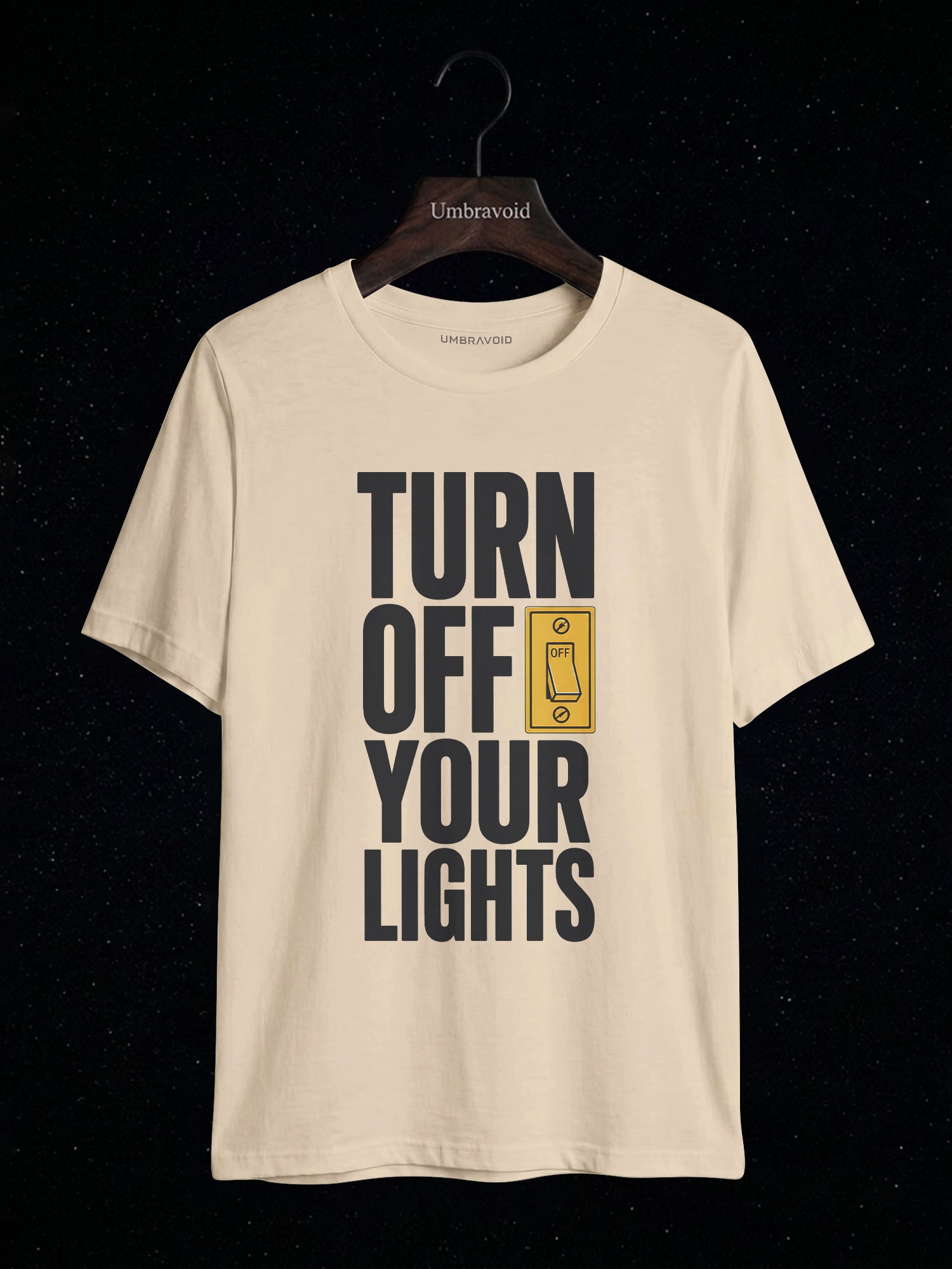 Turn Off Your Lights astronomy t-shirt | Umbra Void