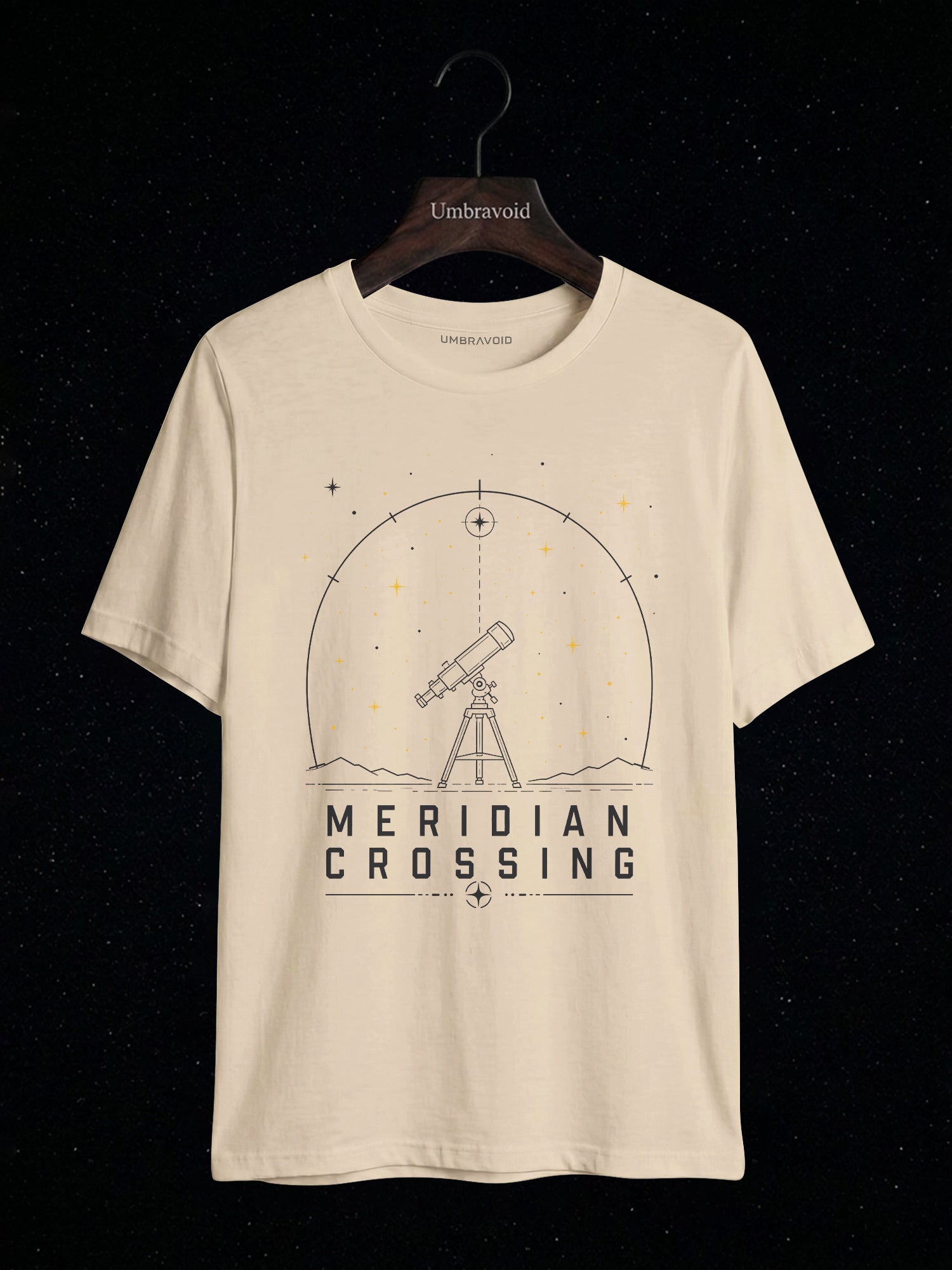 Meridian Crossing astronomy t-shirt | Umbra Void