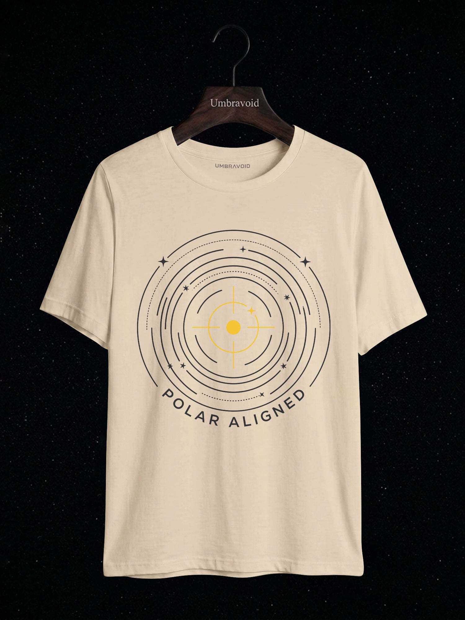 Polar Aligned astronomy t-shirt | Umbra Void