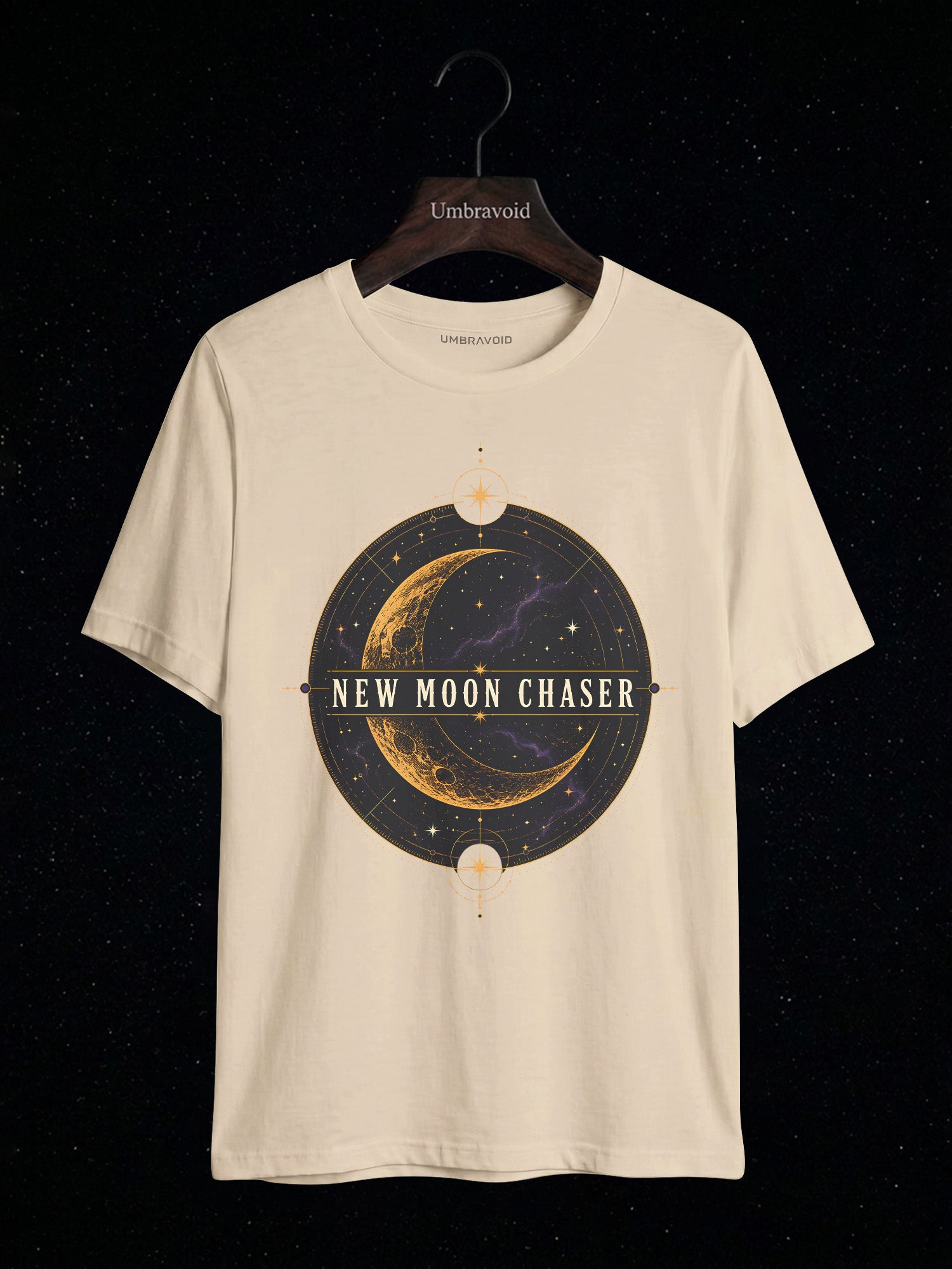 New Moon Chaser astronomy t-shirt | Umbra Void