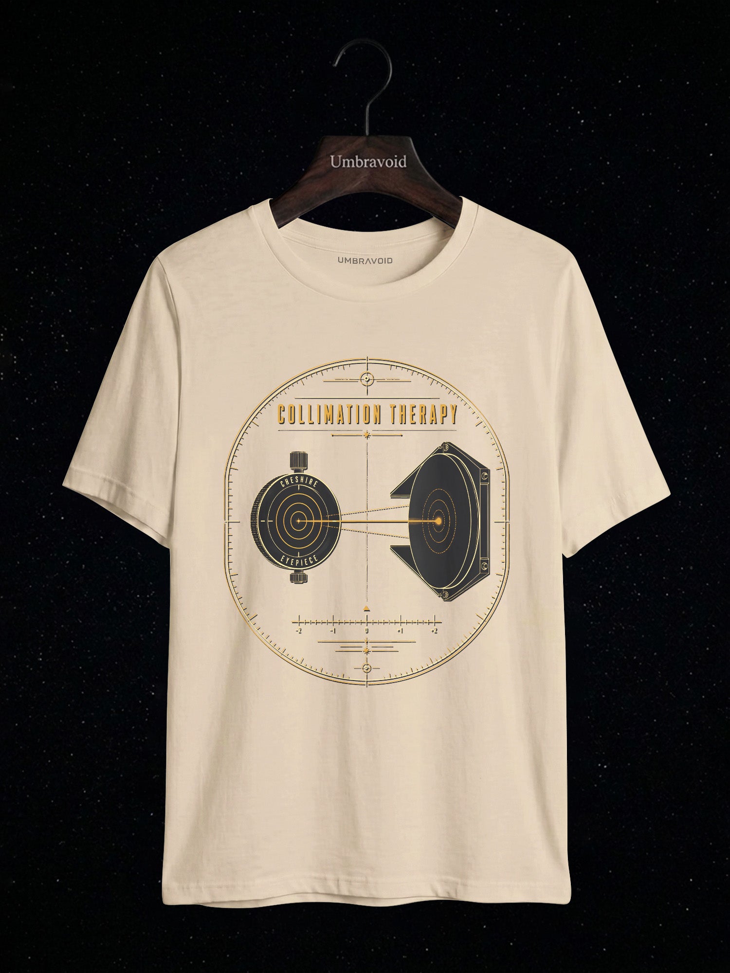Collimation Therapy Mirror Alignment astronomy t-shirt | Umbra Void