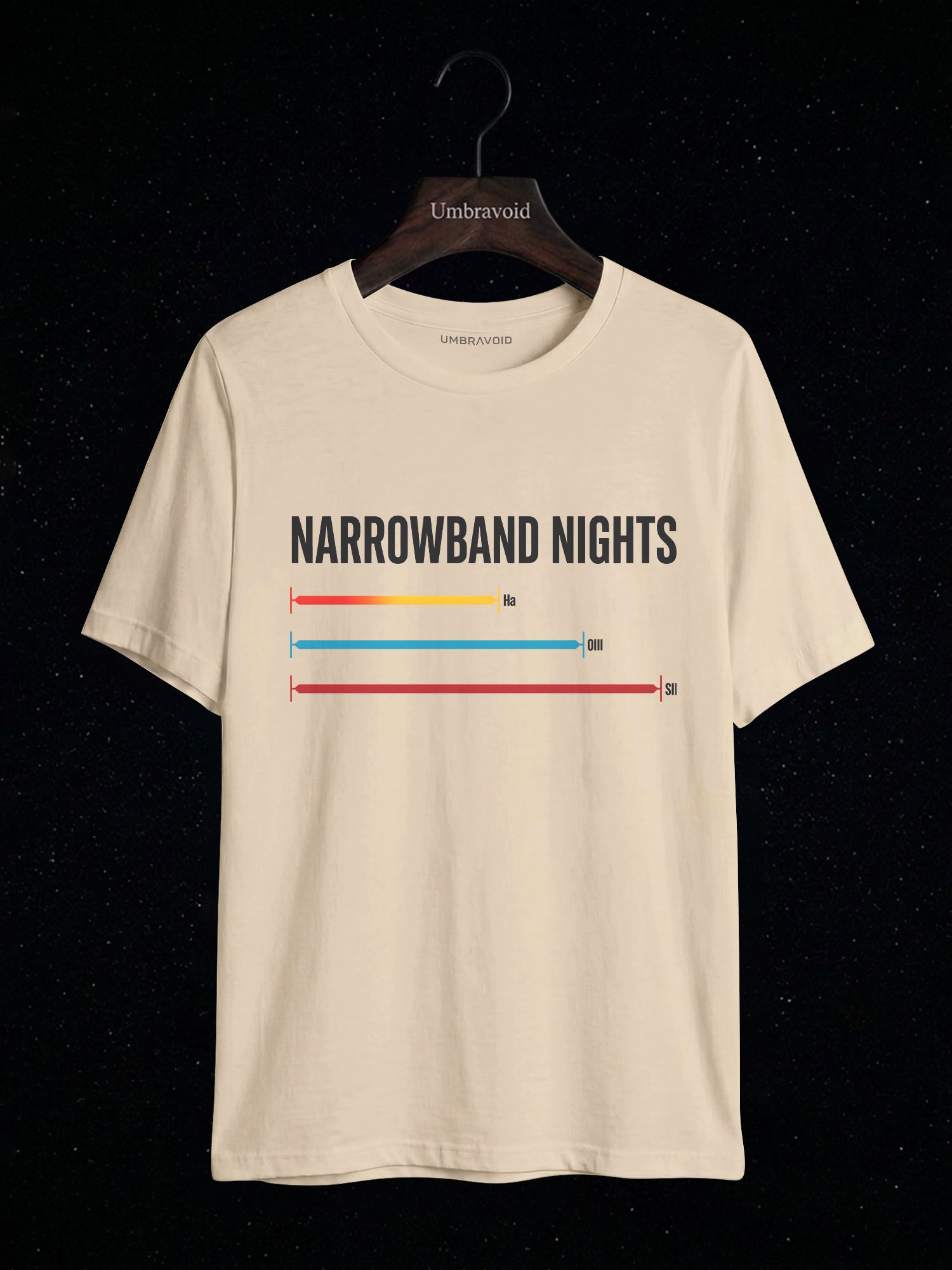 Narrowband Nights astronomy t-shirt | Umbra Void
