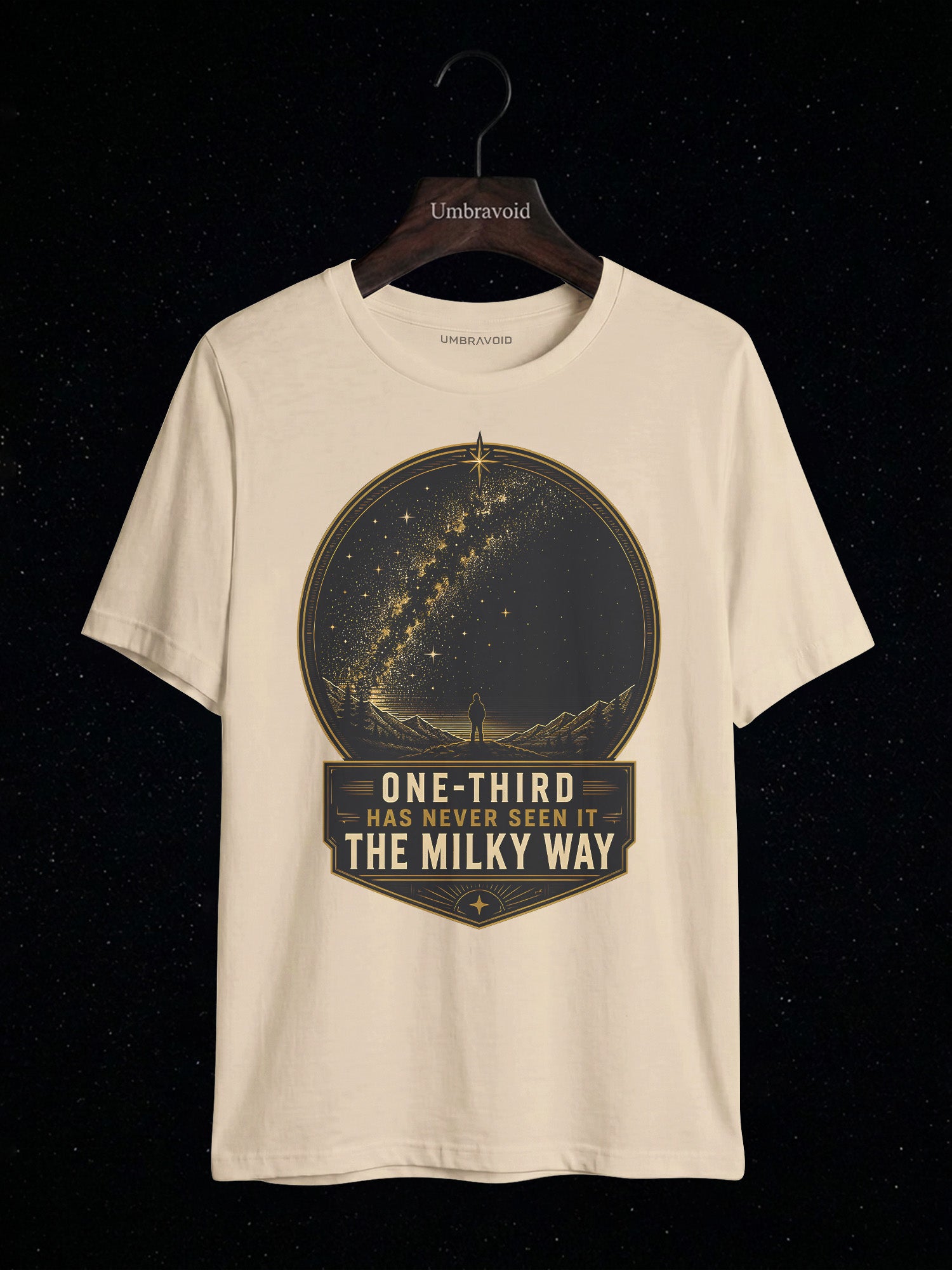 One-Third Has Never Seen The Milky Way astronomy t-shirt | Umbra Void