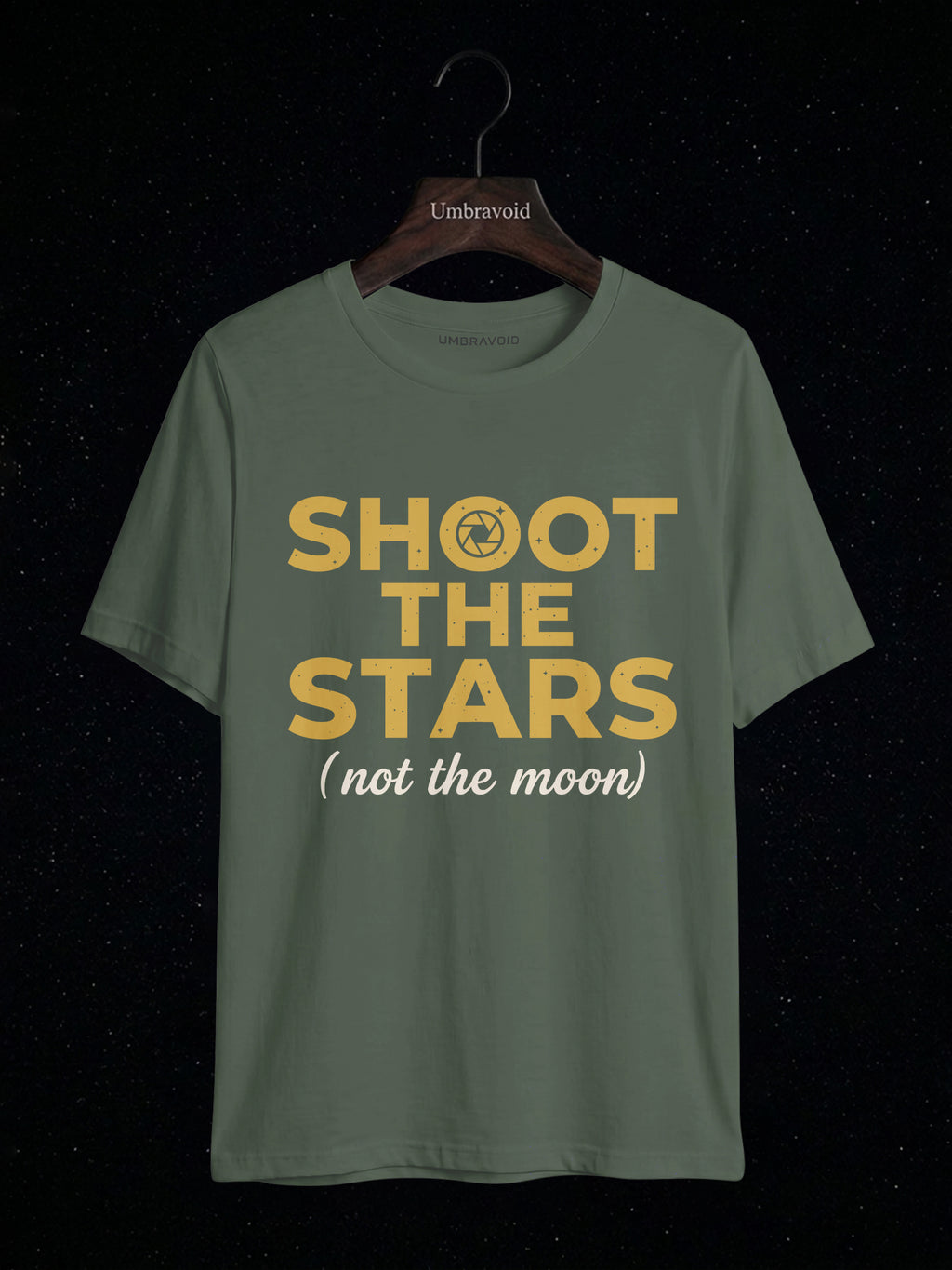 Shoot The Stars (Not The Moon) astronomy t-shirt | Umbra Void