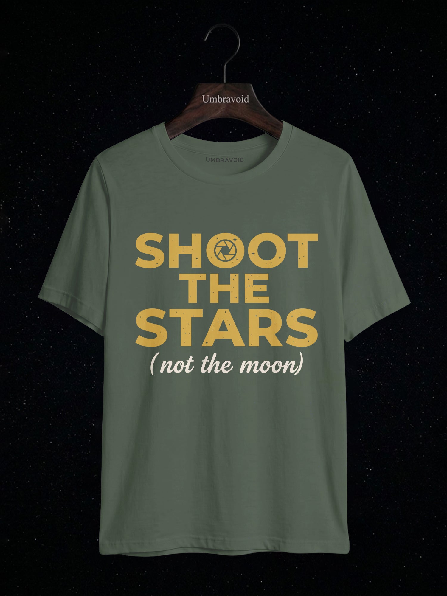 Shoot The Stars (Not The Moon) astronomy t-shirt | Umbra Void