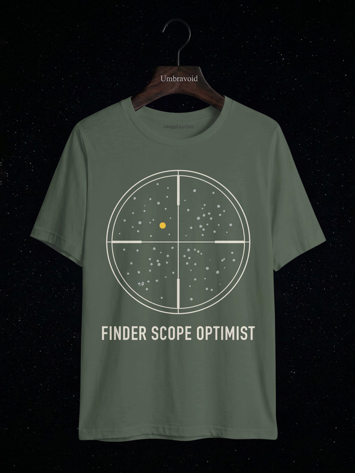 Finder Scope Optimist astronomy t-shirt | Umbra Void