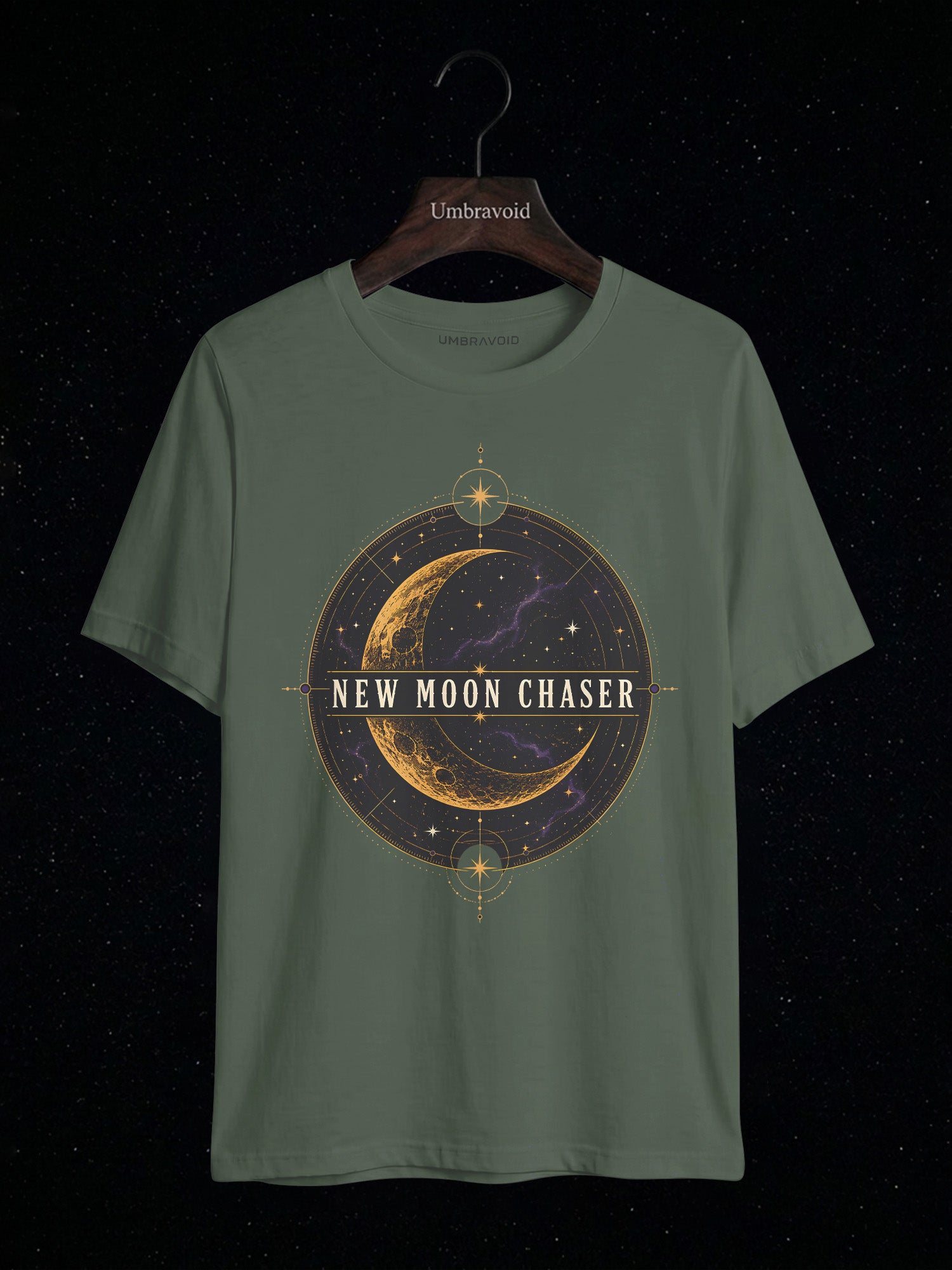 New Moon Chaser astronomy t-shirt | Umbra Void