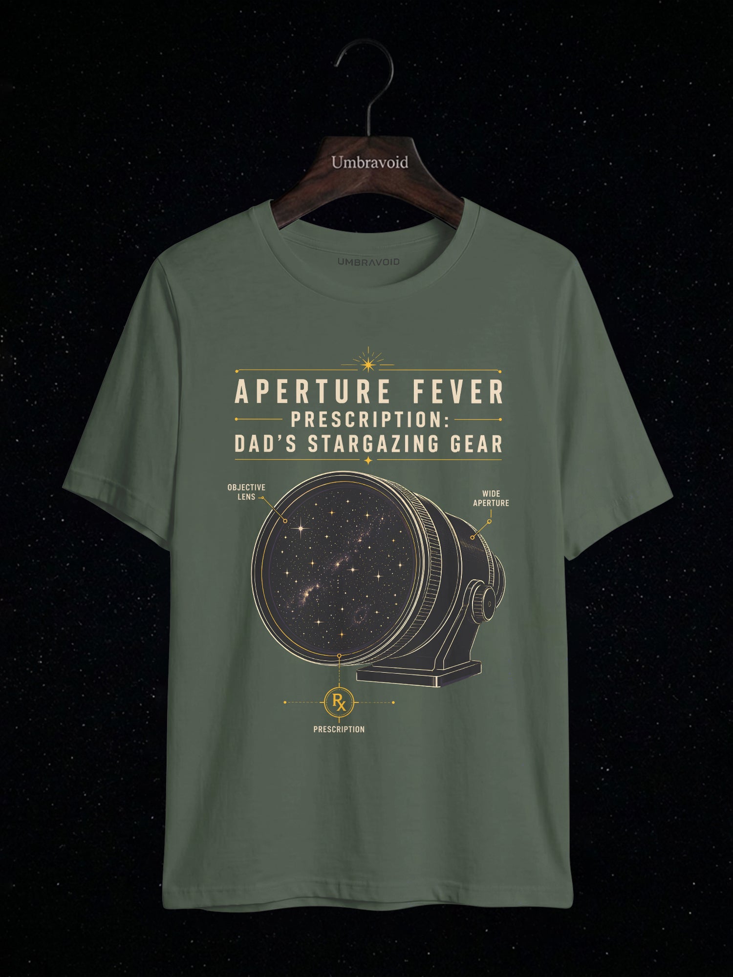 Aperture Fever Prescription astronomy t-shirt | Umbra Void