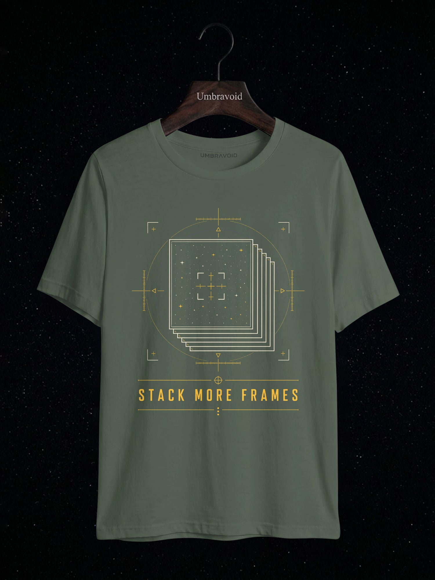 Stack More Frames Subframe Edition astronomy t-shirt | Umbra Void