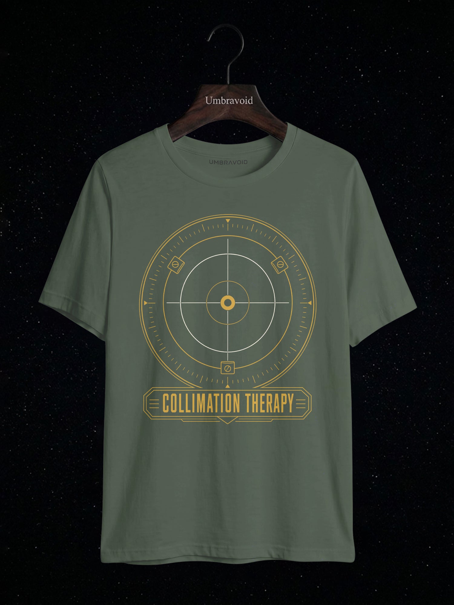 Collimation Therapy Cheshire Cap astronomy t-shirt | Umbra Void