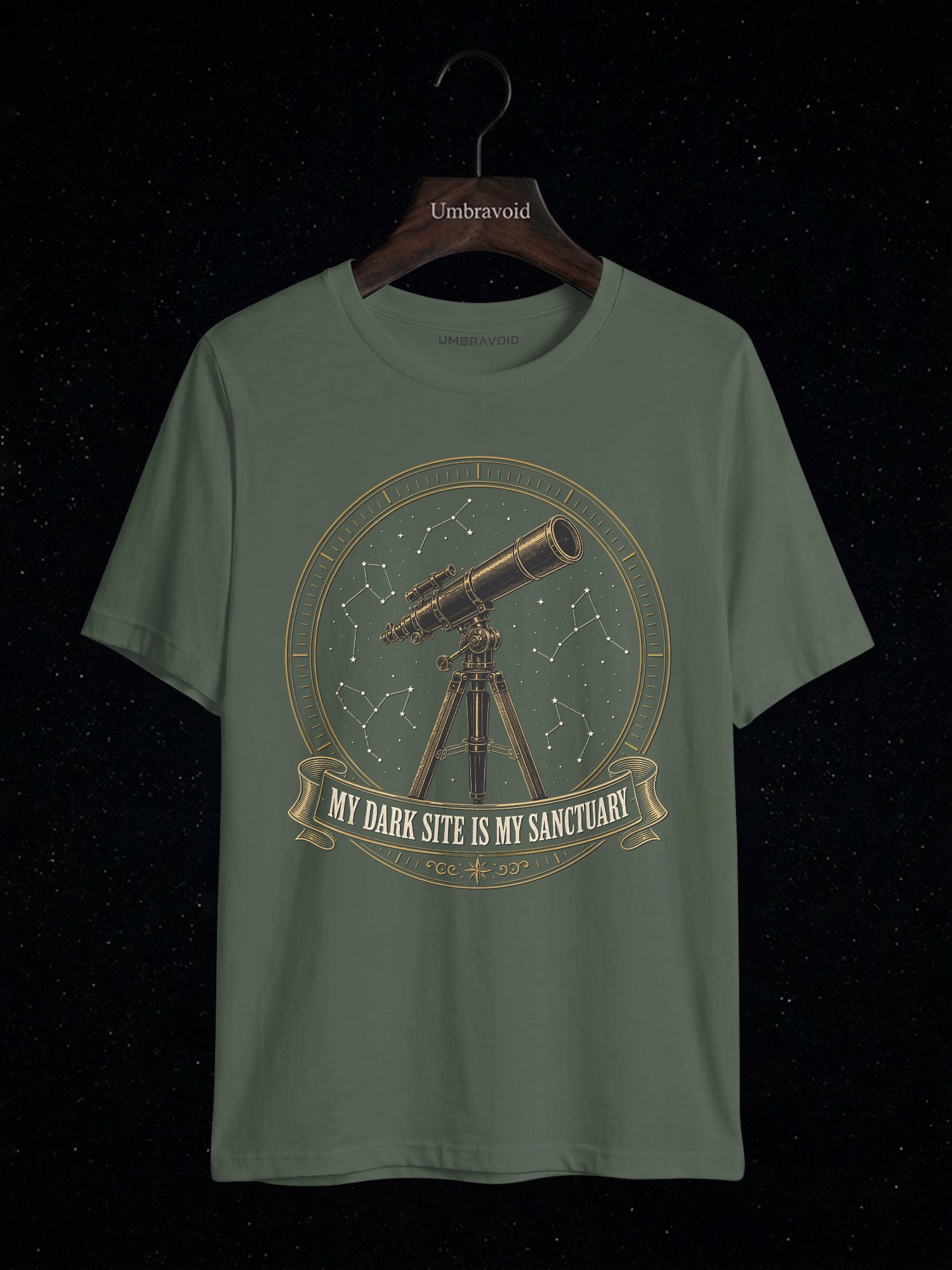 My Dark Site Is My Sanctuary astronomy t-shirt | Umbra Void