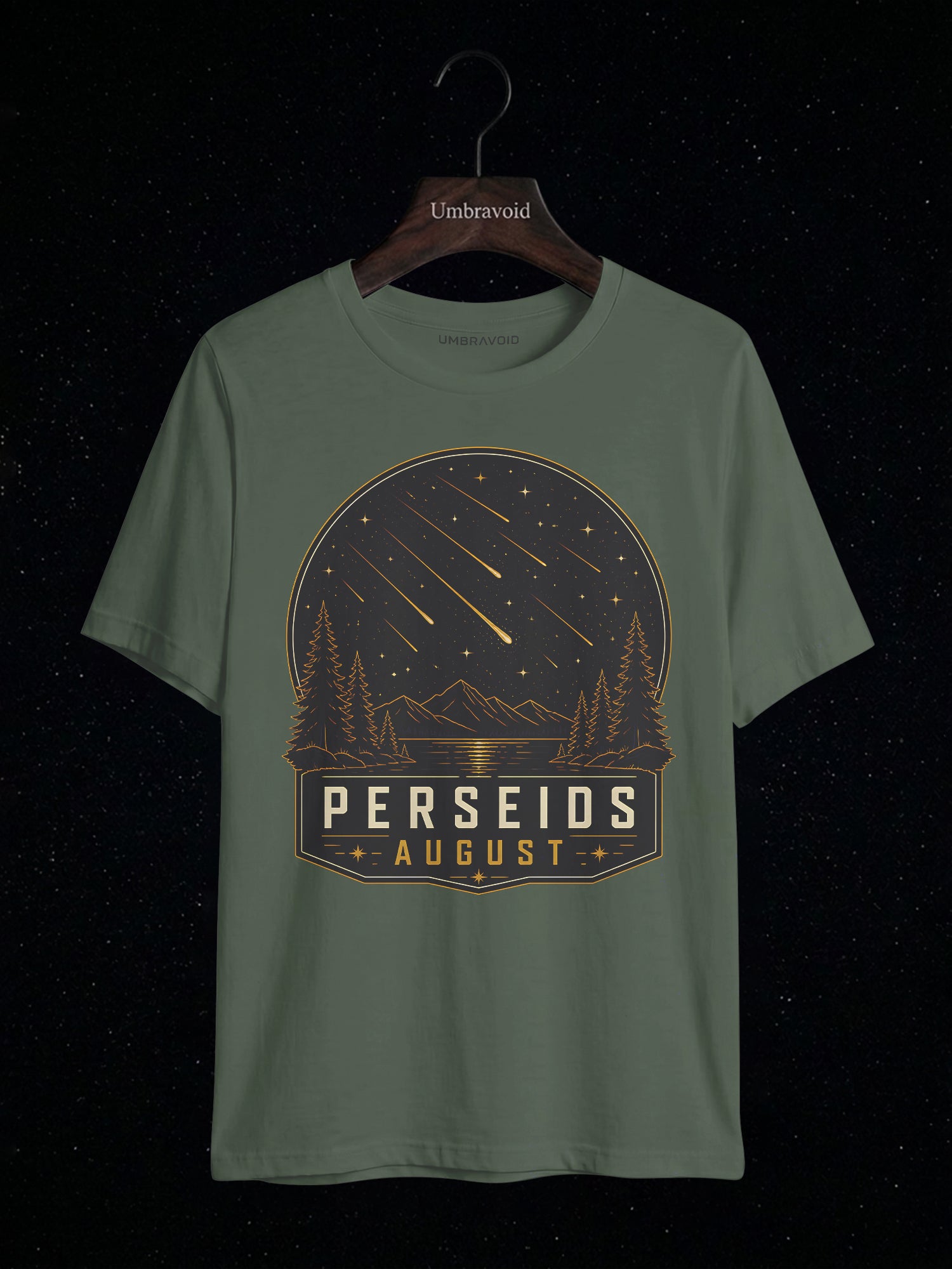 Perseids August astronomy t-shirt | Umbra Void