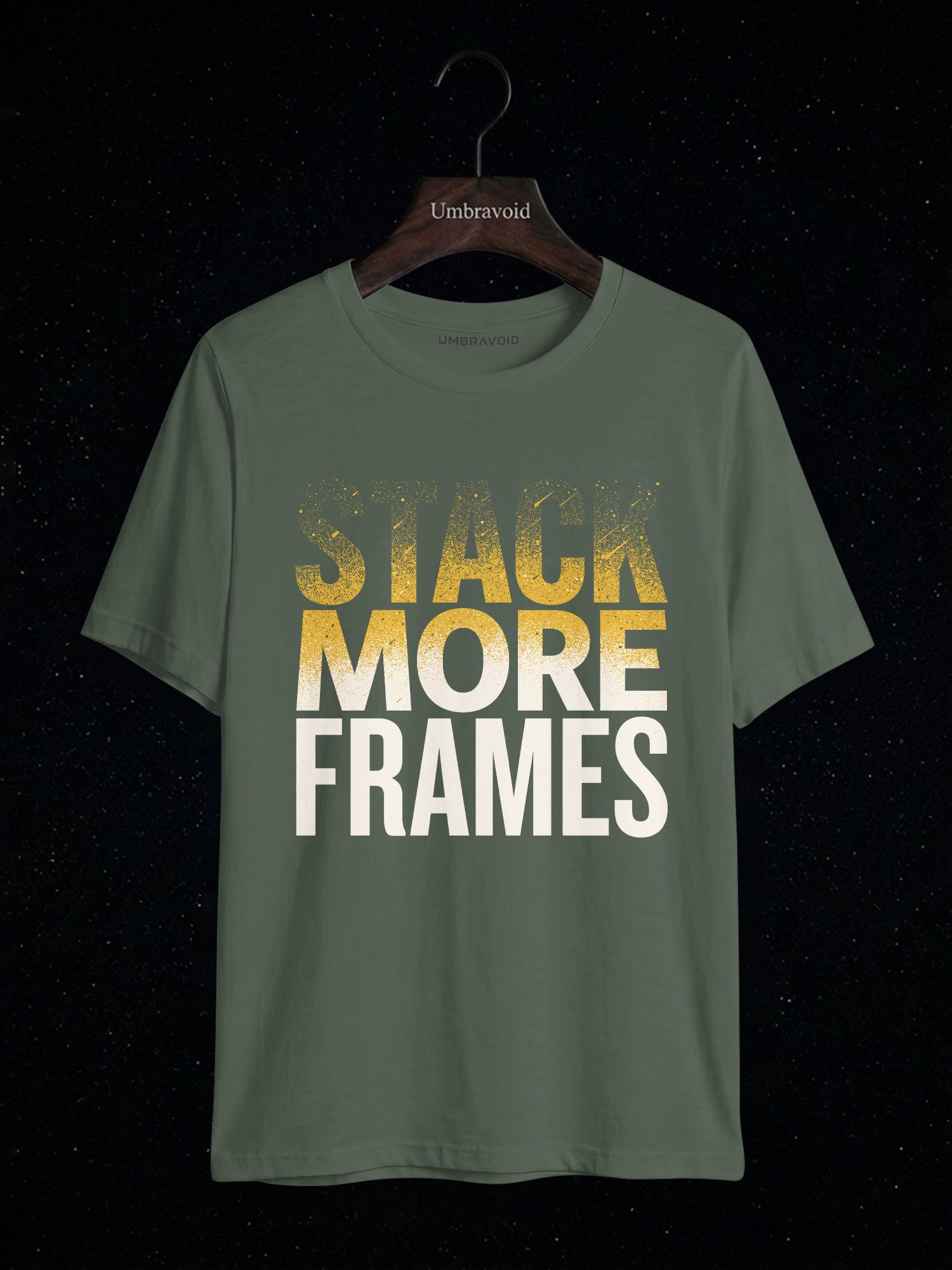 Stack More Frames astronomy t-shirt | Umbra Void