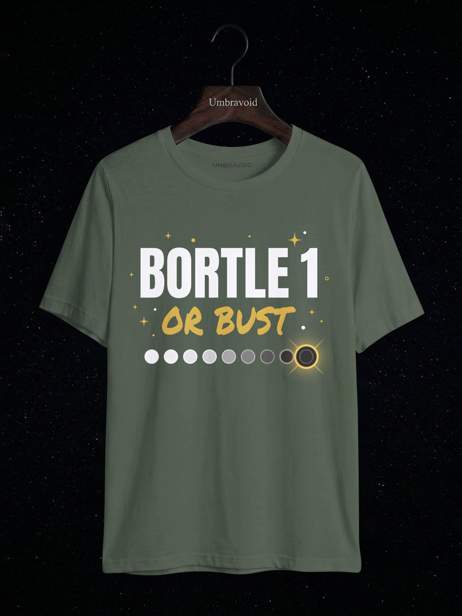 Bortle 1 Or Bust astronomy t-shirt | Umbra Void