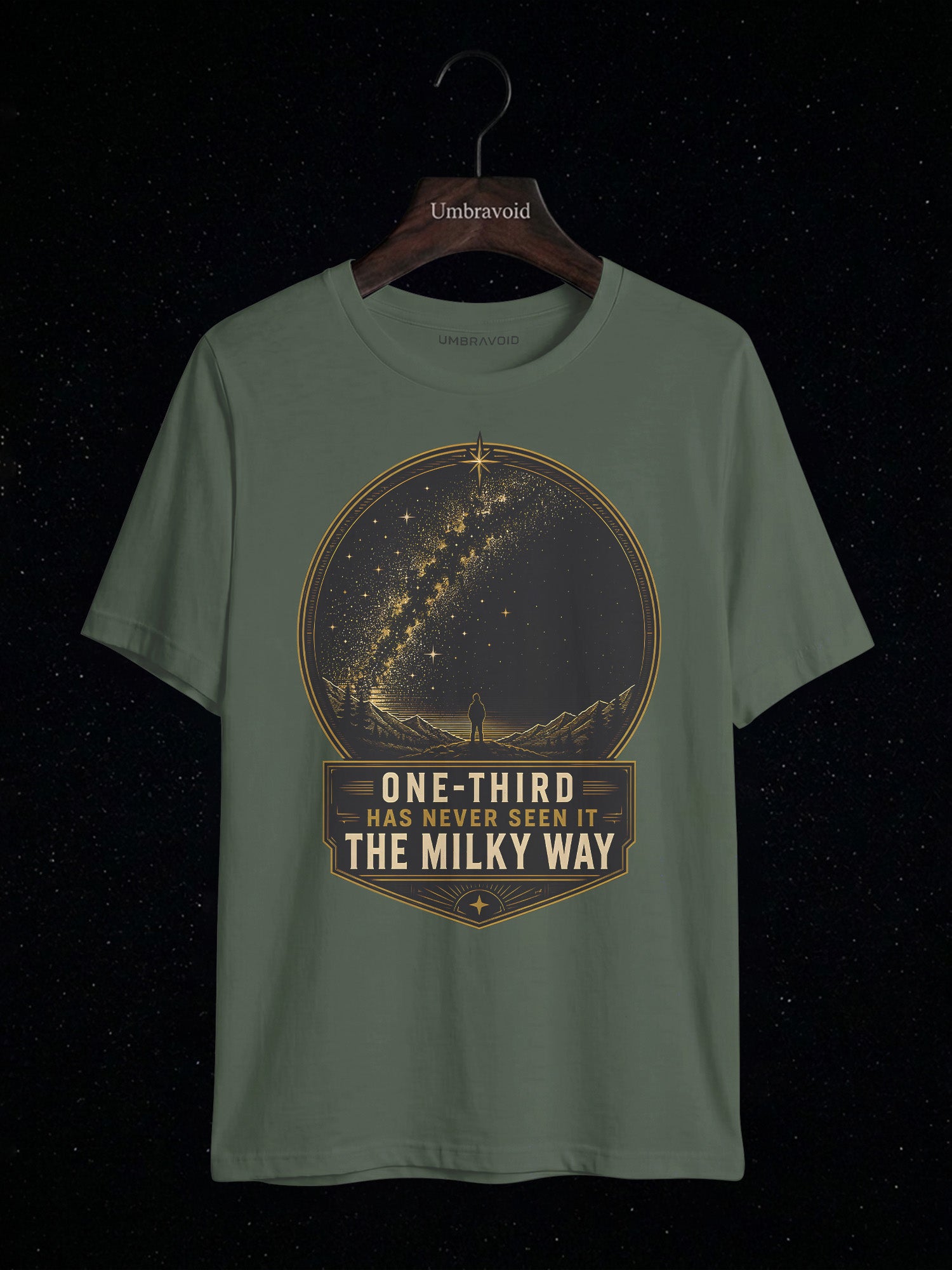 One-Third Has Never Seen The Milky Way astronomy t-shirt | Umbra Void