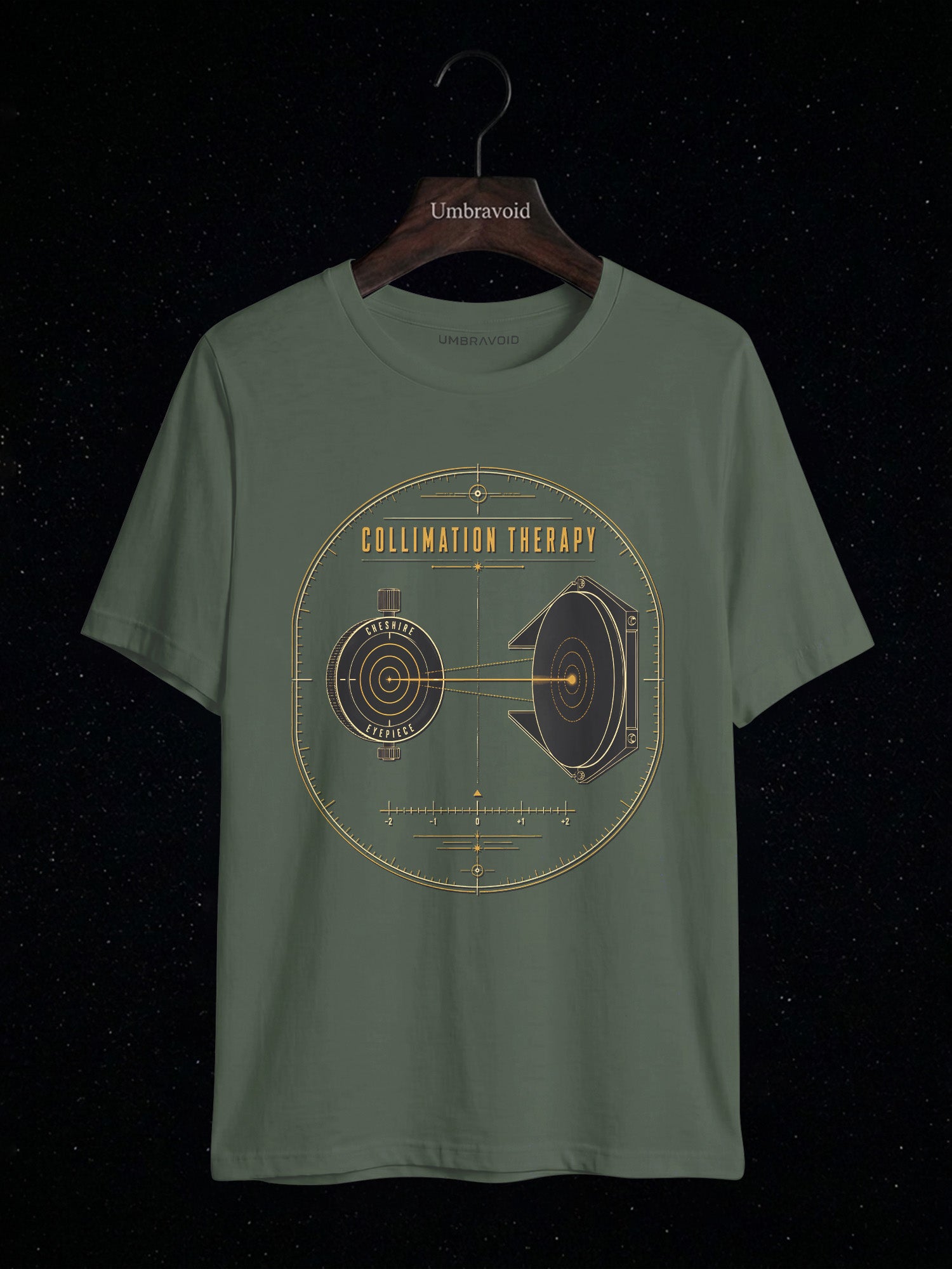 Collimation Therapy Mirror Alignment astronomy t-shirt | Umbra Void