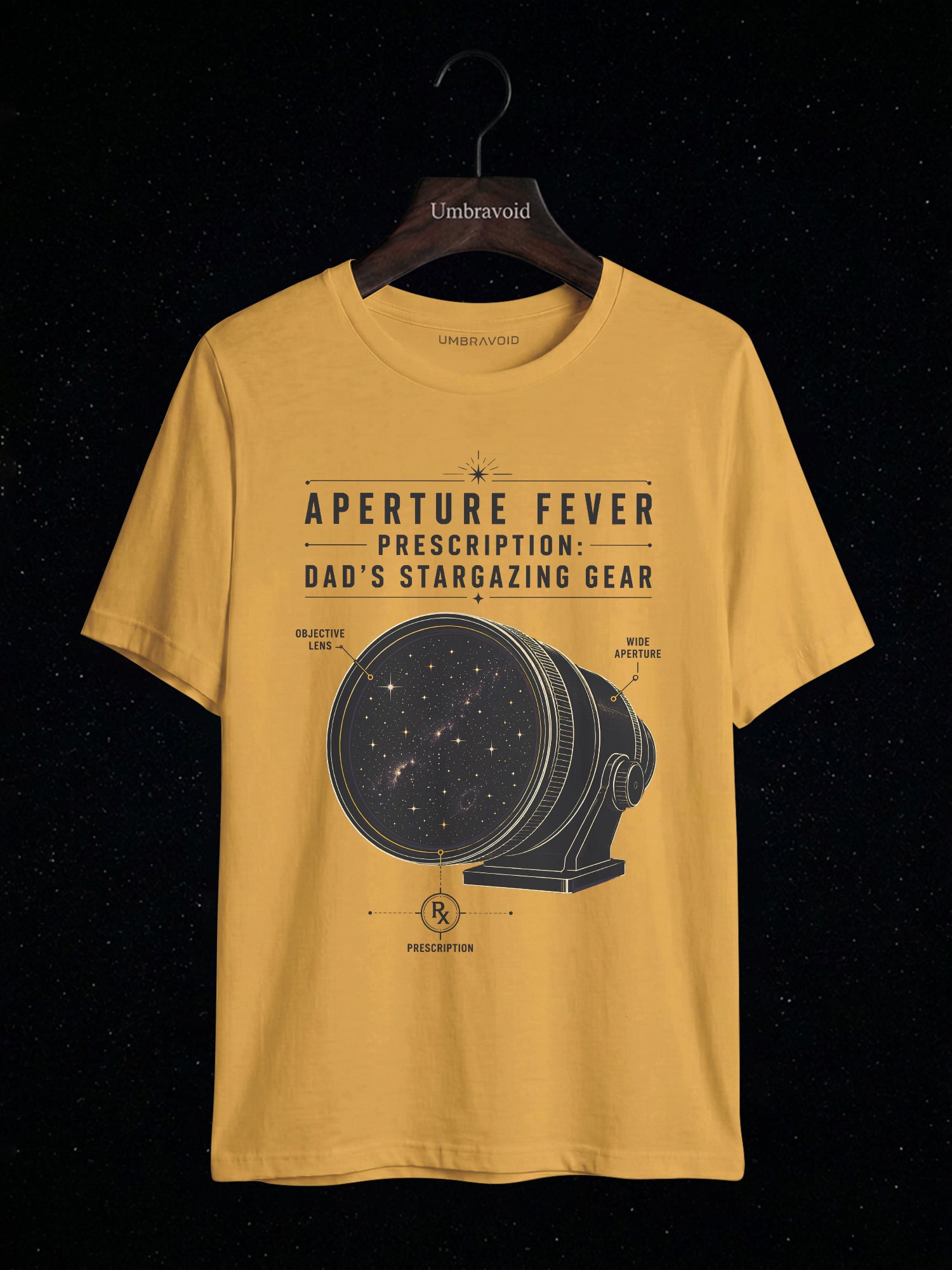 Aperture Fever Prescription astronomy t-shirt | Umbra Void