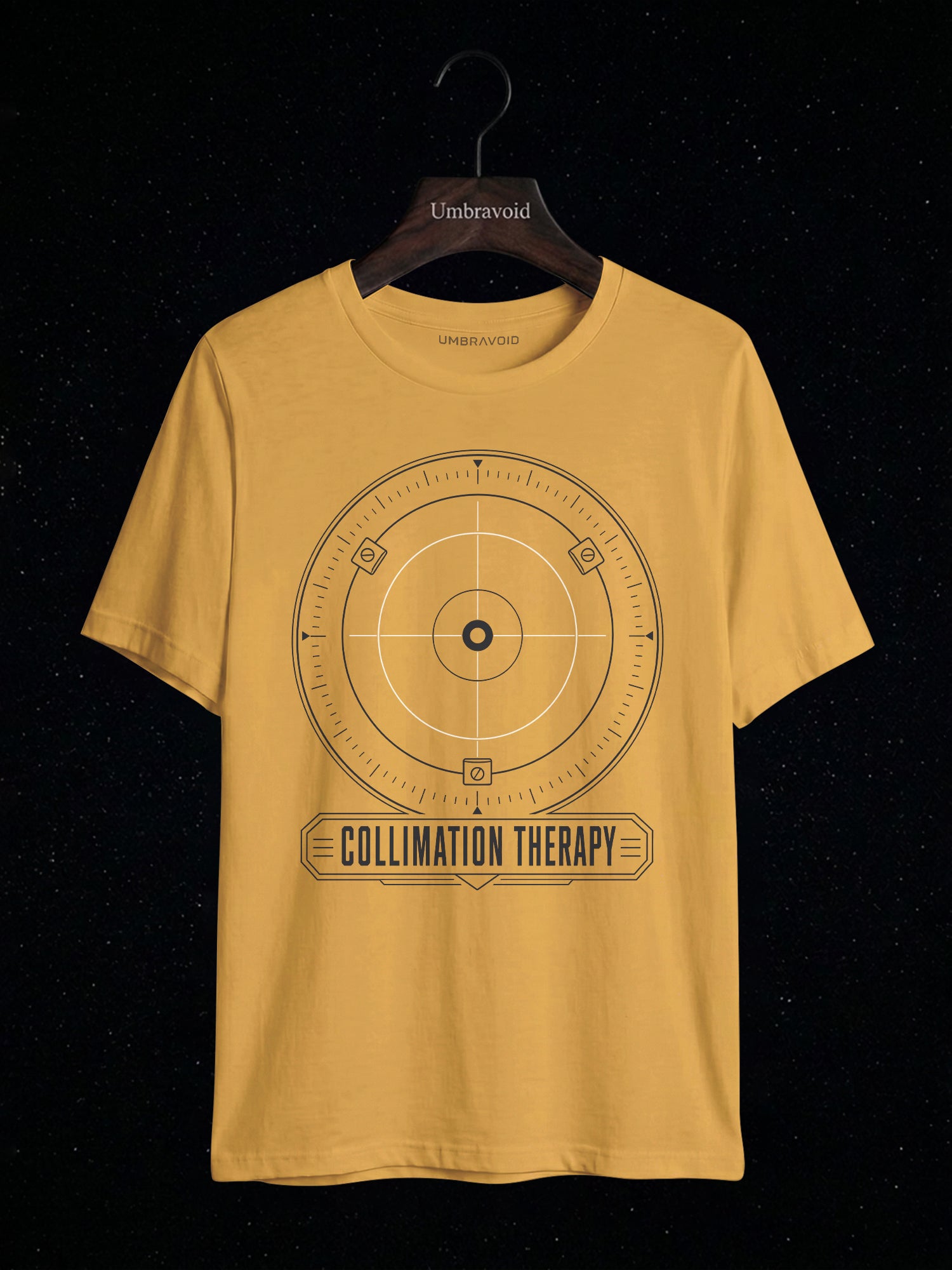 Collimation Therapy Cheshire Cap astronomy t-shirt | Umbra Void