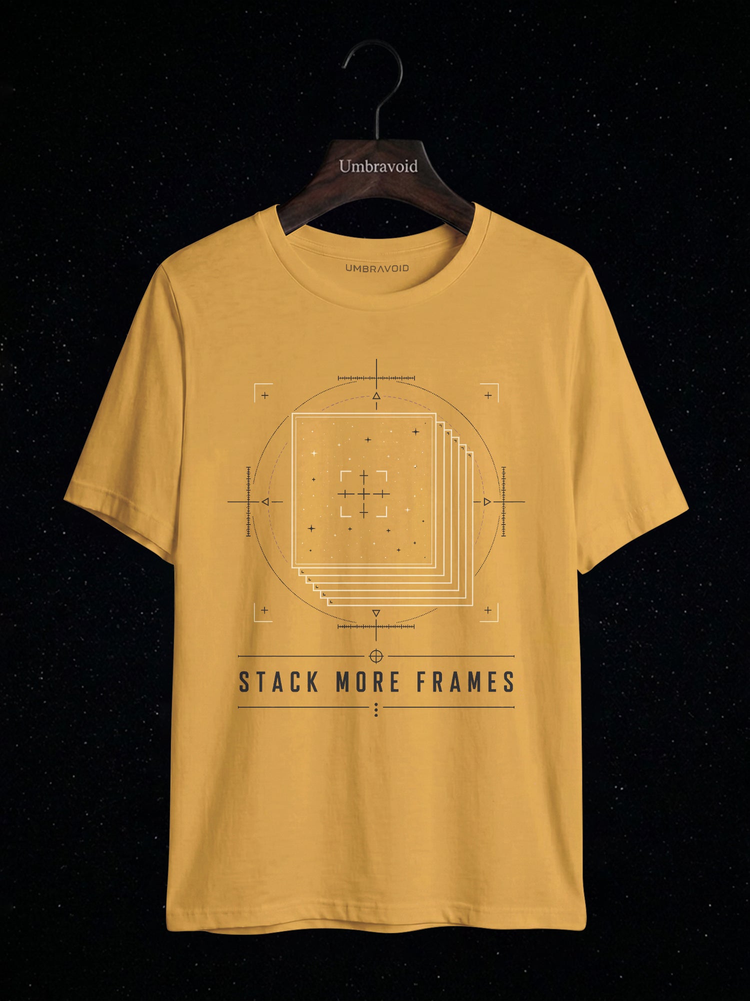Stack More Frames Subframe Edition astronomy t-shirt | Umbra Void
