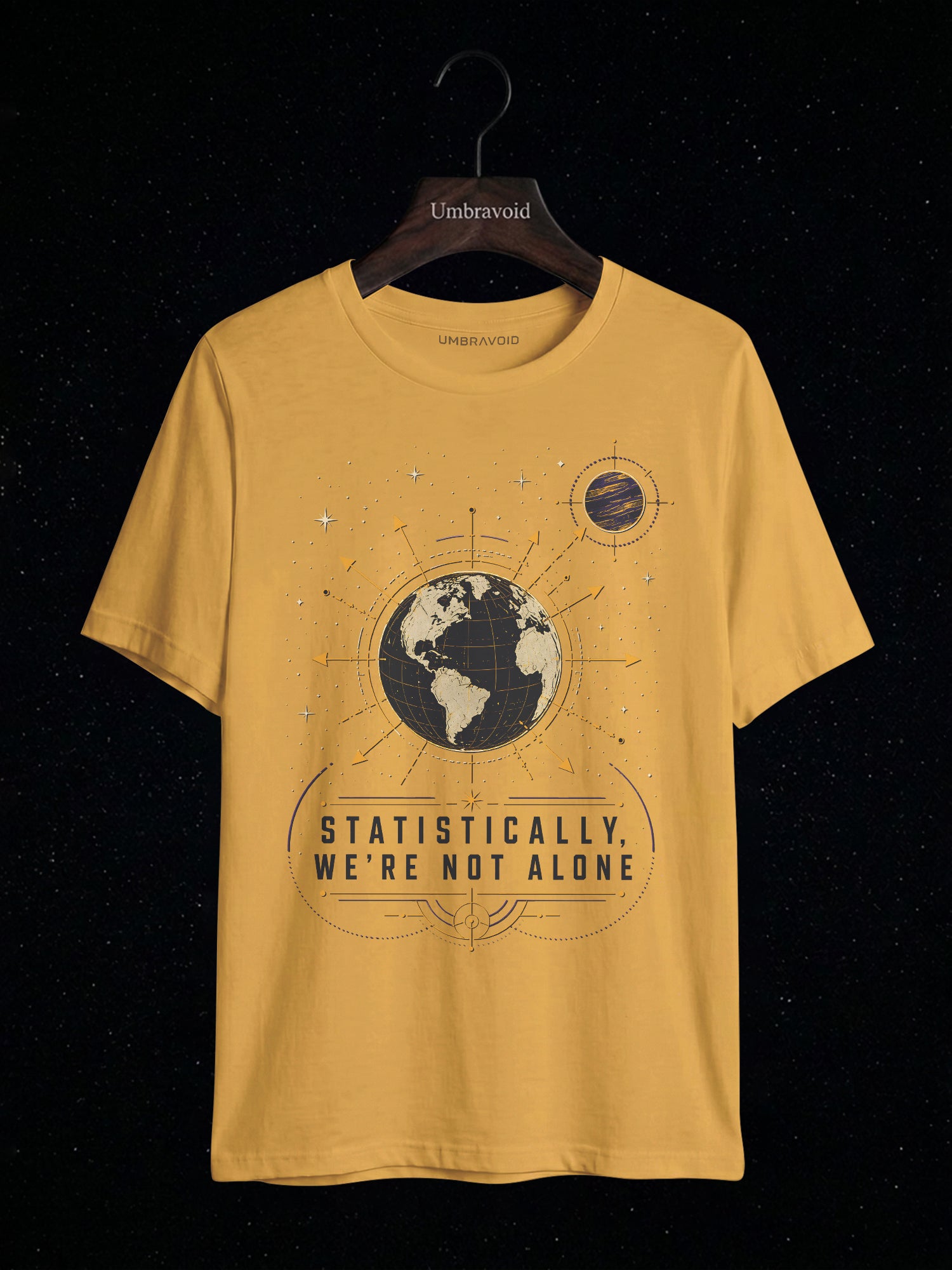 Statistically, We're Not Alone astronomy t-shirt | Umbra Void
