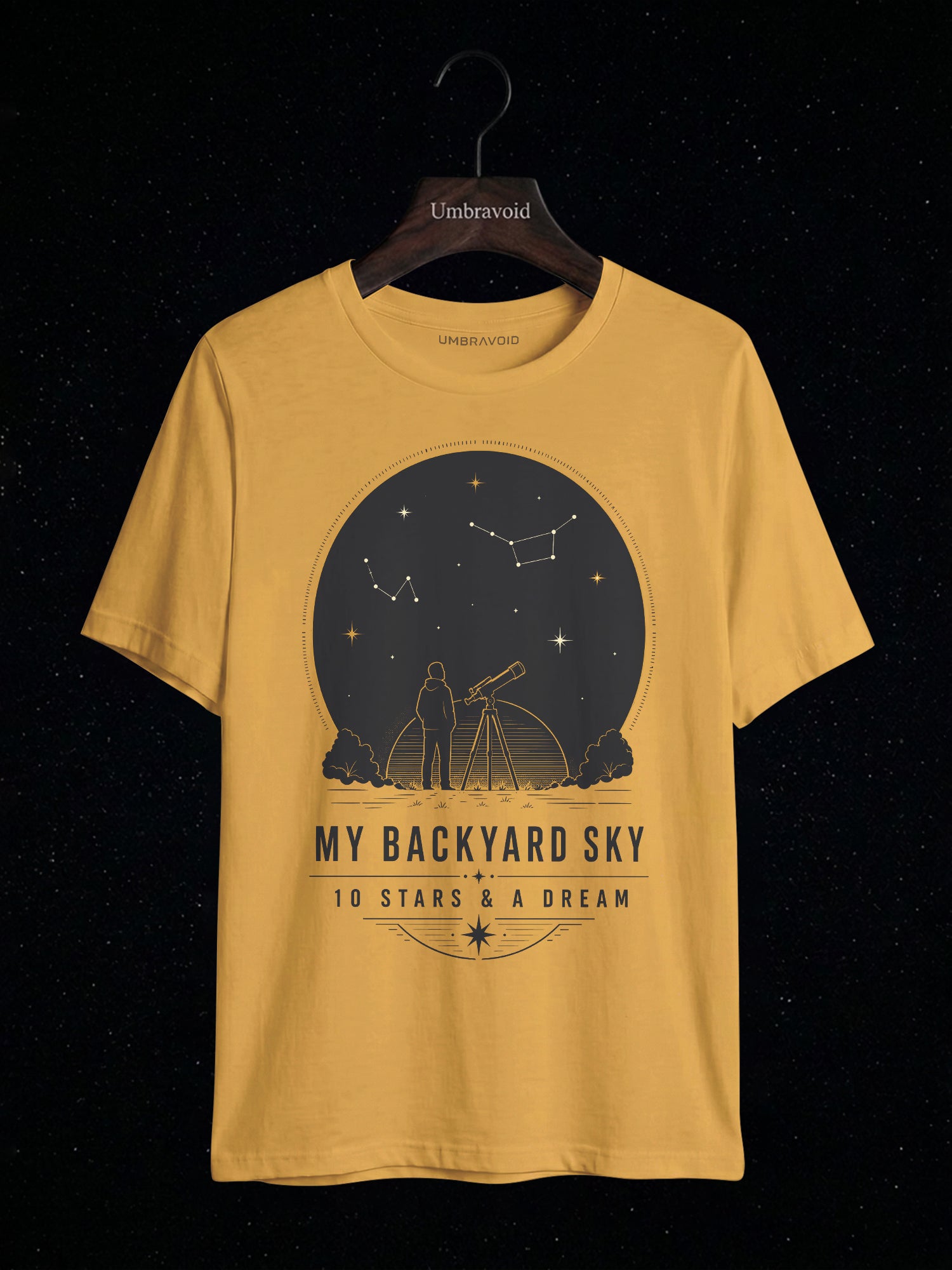 My Backyard Sky: 10 Stars & A Dream astronomy t-shirt | Umbra Void