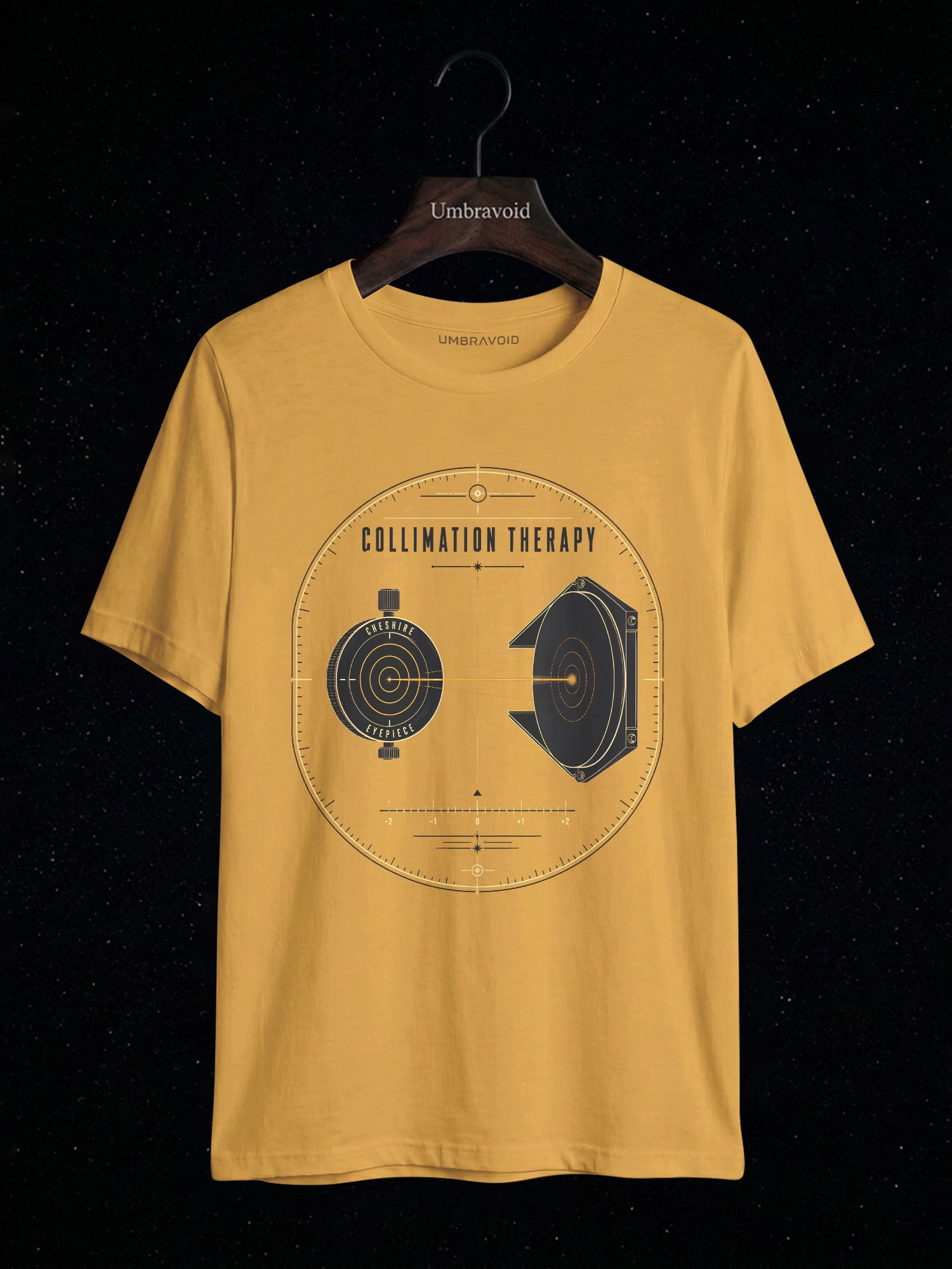 Collimation Therapy Mirror Alignment astronomy t-shirt | Umbra Void