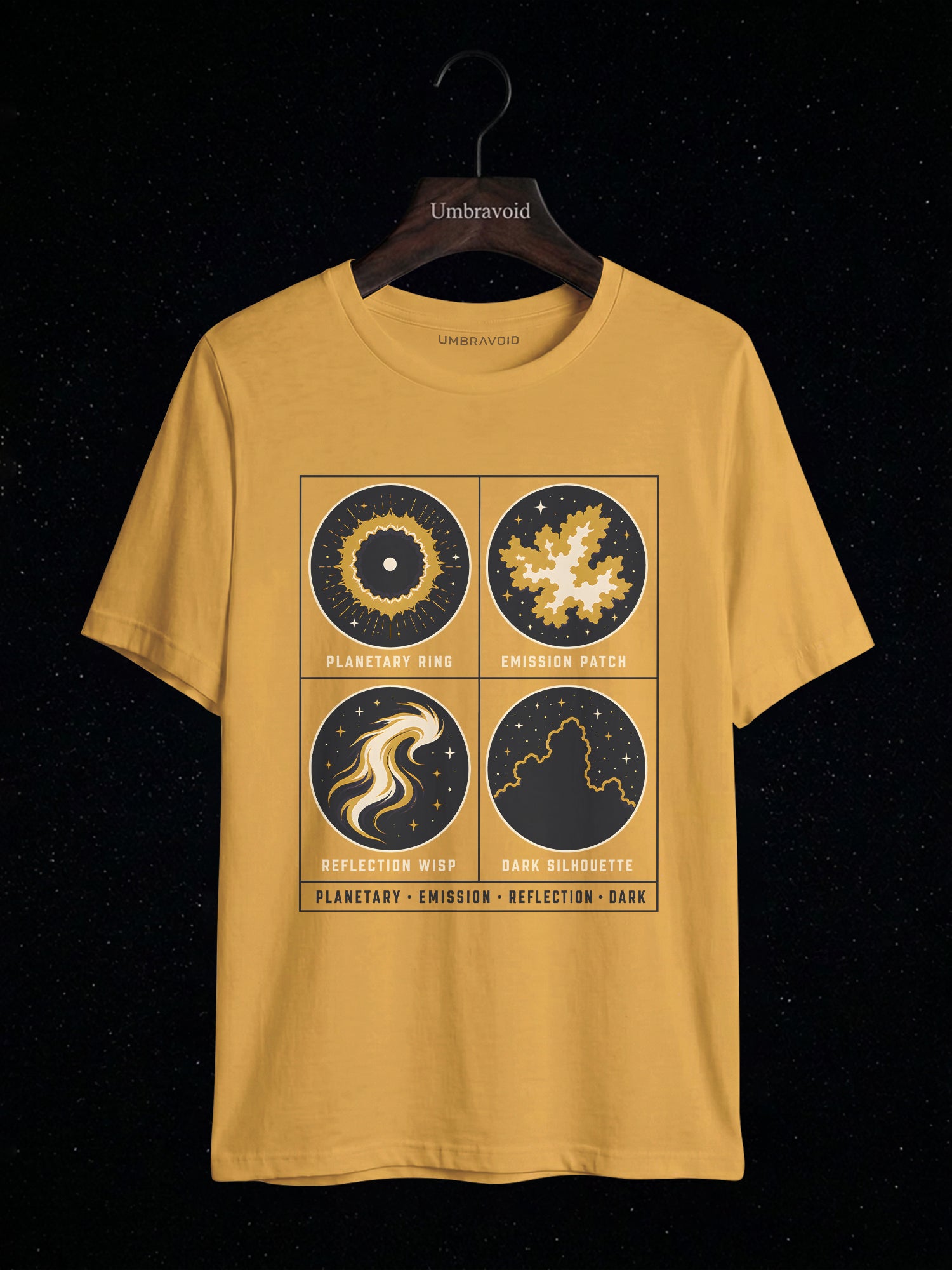 Nebula Types Field Guide astronomy t-shirt | Umbra Void