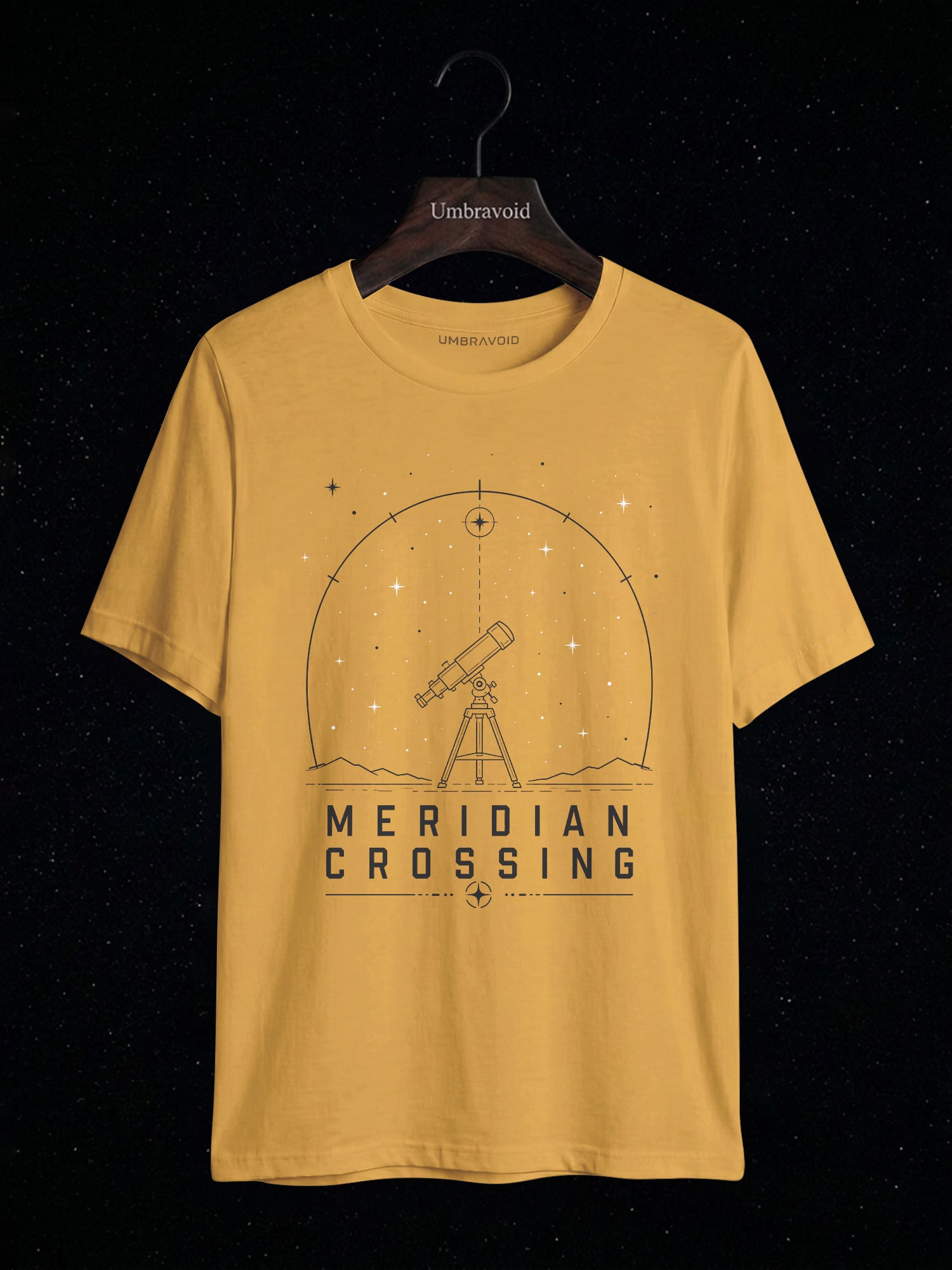 Meridian Crossing astronomy t-shirt | Umbra Void