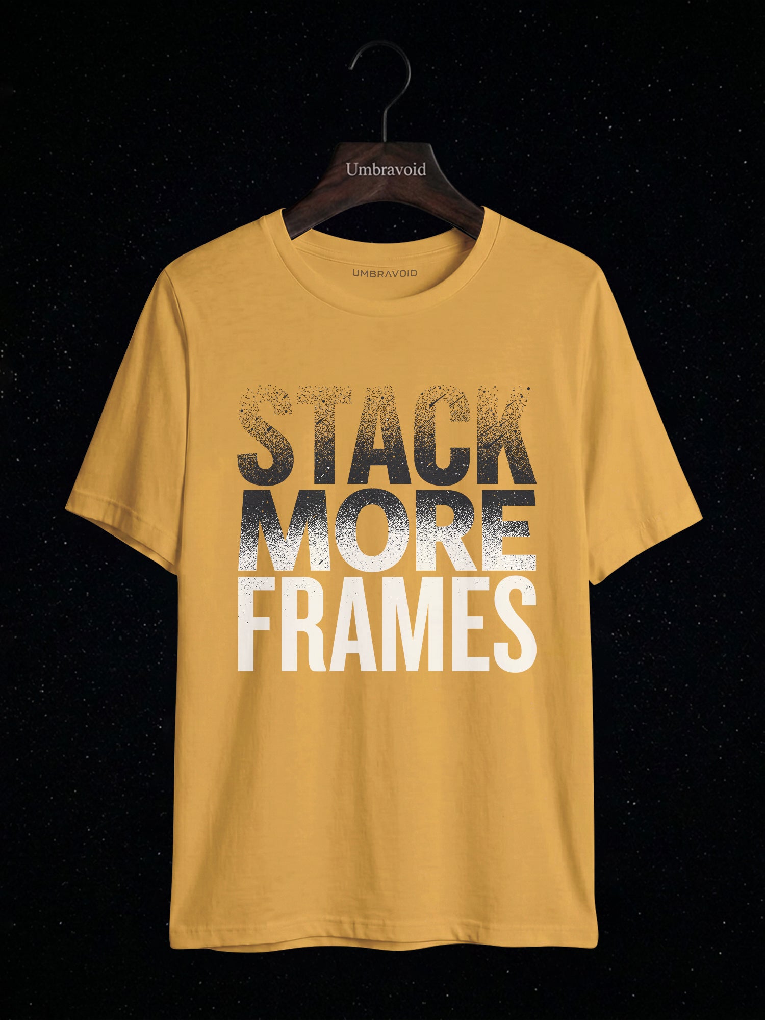 Stack More Frames astronomy t-shirt | Umbra Void