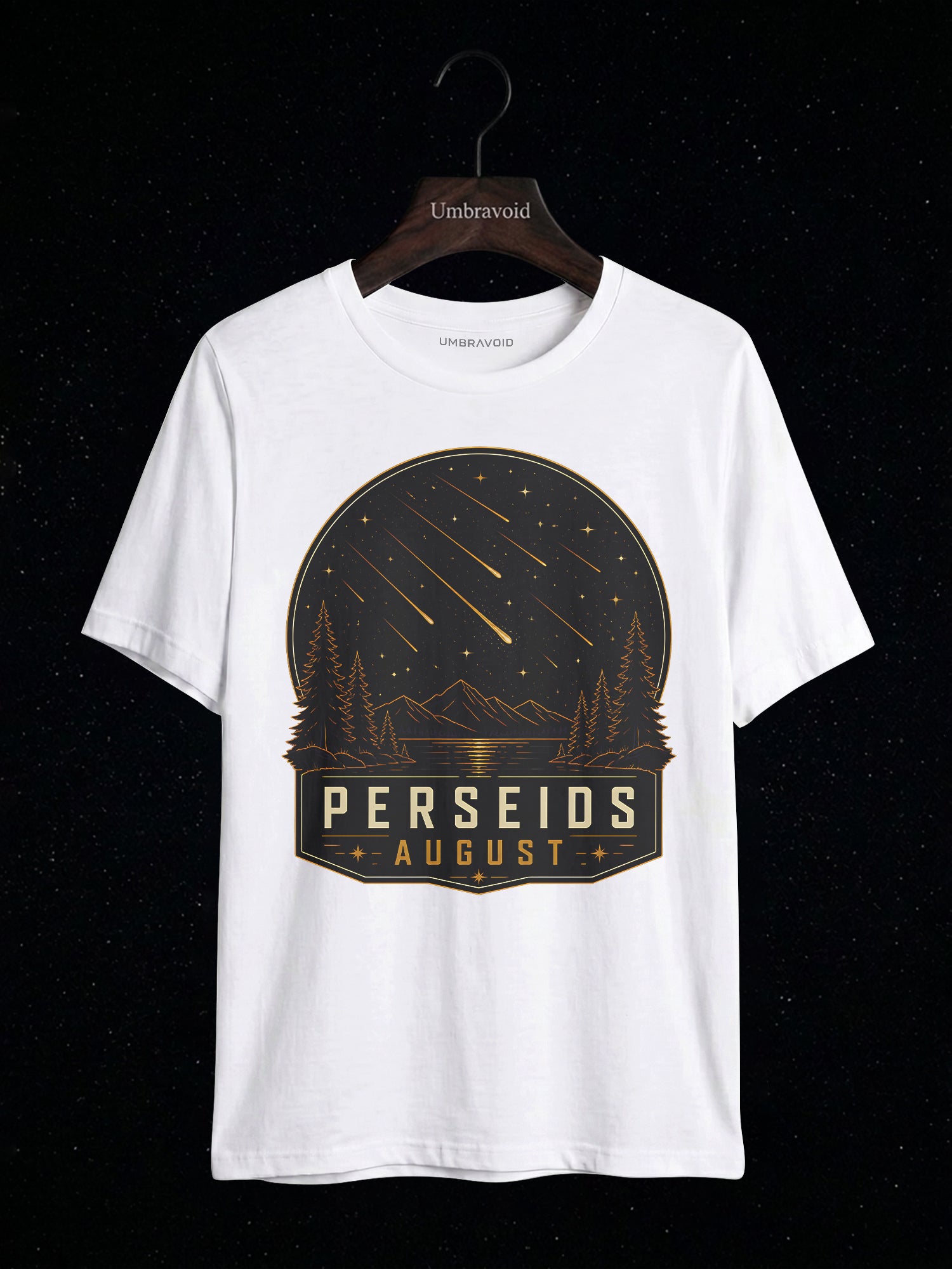 Perseids August astronomy t-shirt | Umbra Void