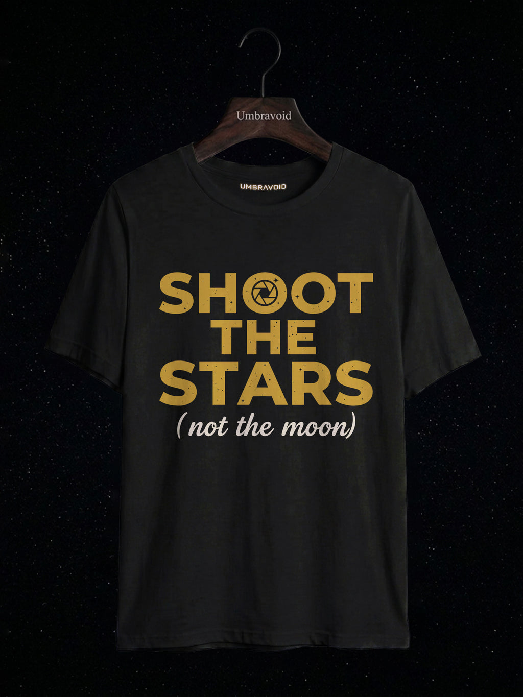 Shoot The Stars (Not The Moon) astronomy t-shirt | Umbra Void