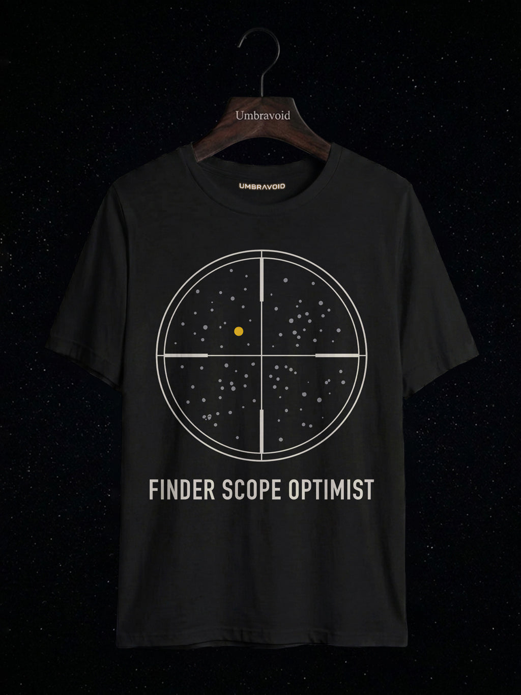 Finder Scope Optimist astronomy t-shirt | Umbra Void