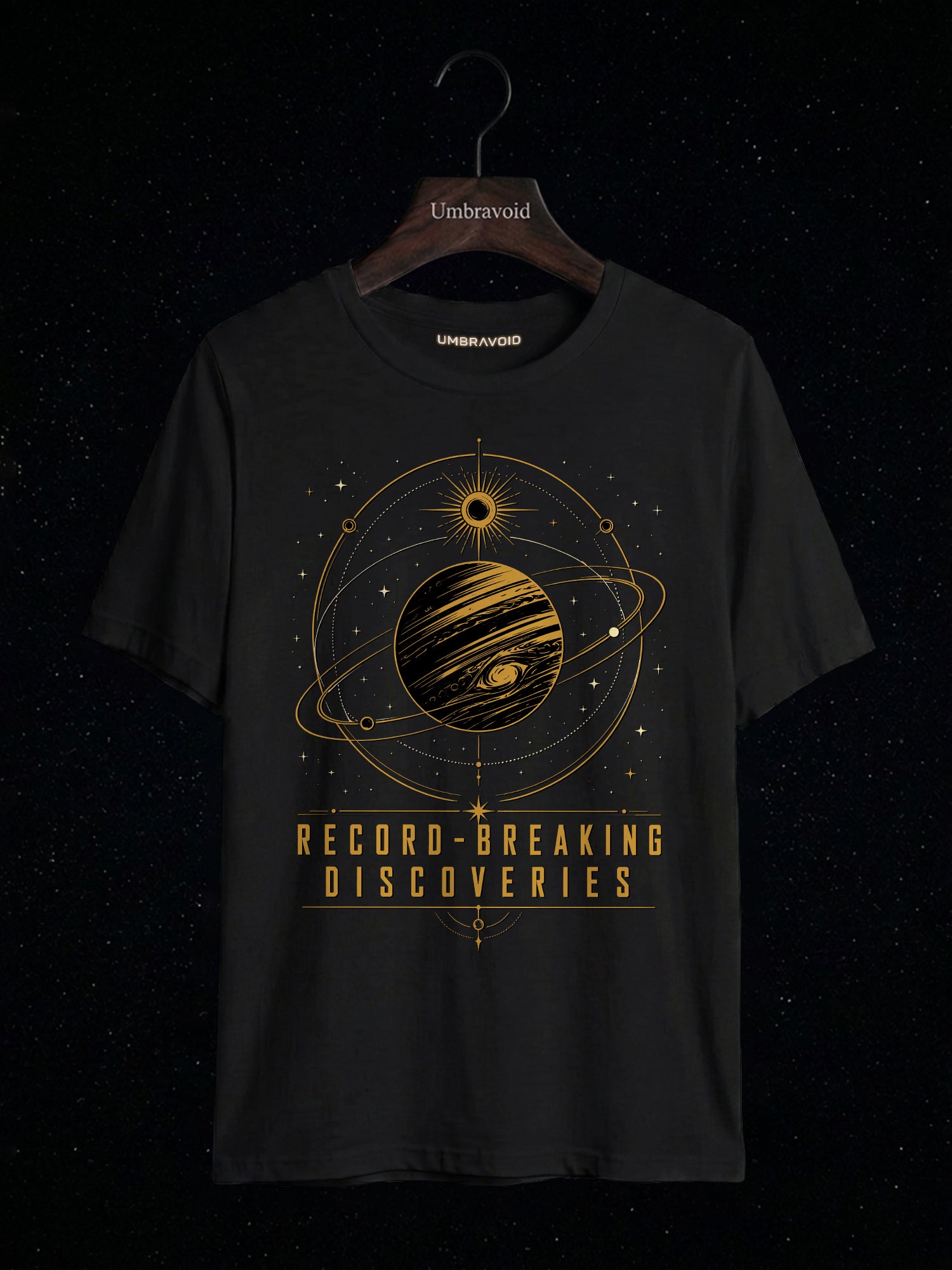Record-Breaking Discoveries astronomy t-shirt | Umbra Void