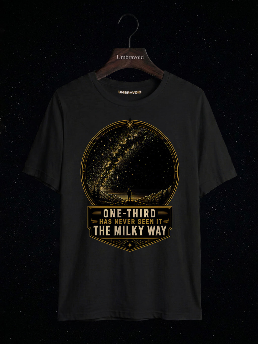 One-Third Has Never Seen The Milky Way astronomy t-shirt | Umbra Void