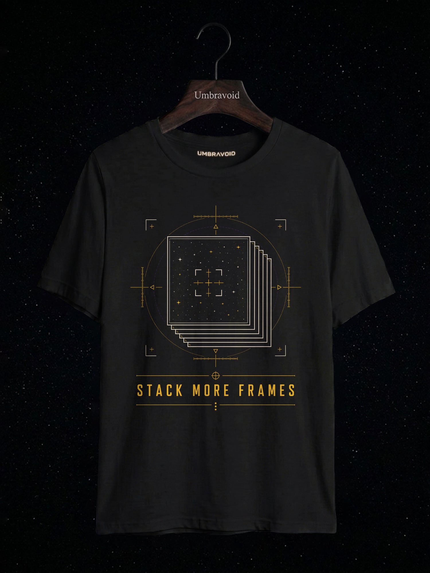 Stack More Frames Subframe Edition astronomy t-shirt | Umbra Void