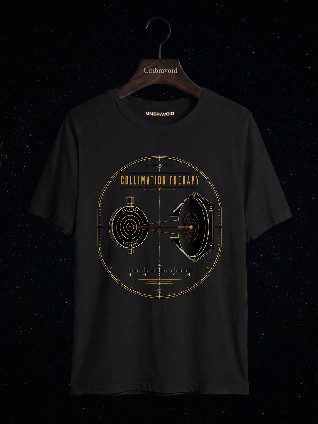 Collimation Therapy Mirror Alignment astronomy t-shirt | Umbra Void