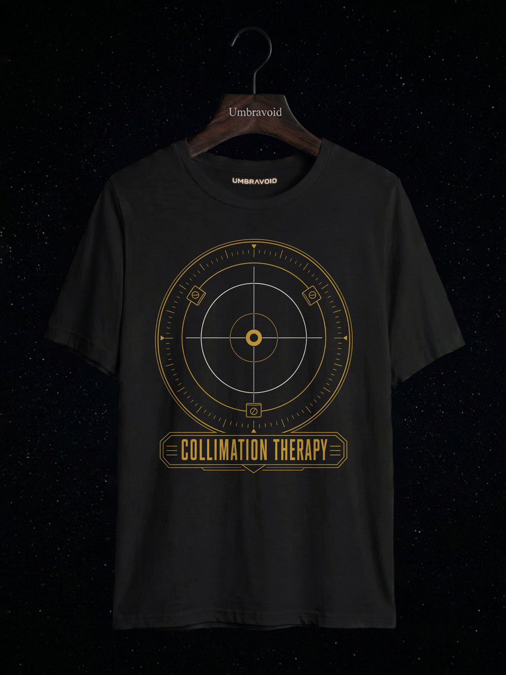 Collimation Therapy Cheshire Cap astronomy t-shirt | Umbra Void