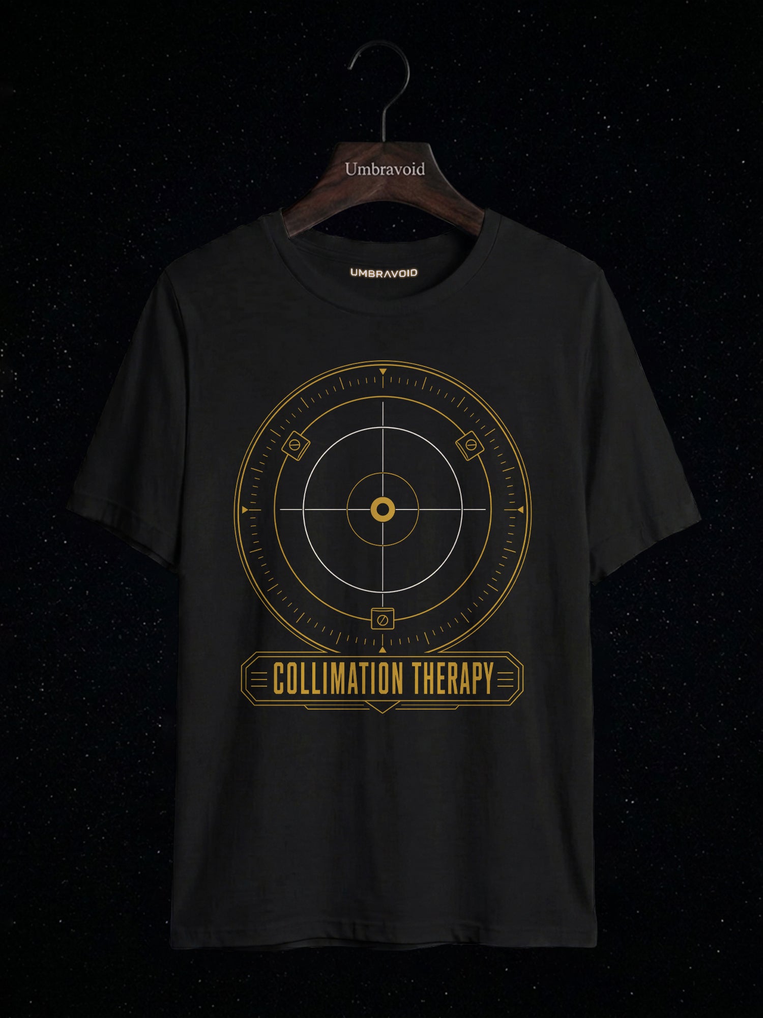 Collimation Therapy Cheshire Cap astronomy t-shirt | Umbra Void