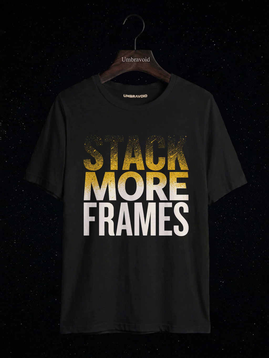 Stack More Frames astronomy t-shirt | Umbra Void