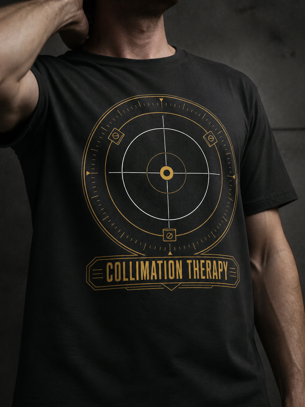 Collimation Therapy Cheshire Cap astronomy t-shirt | Umbra Void