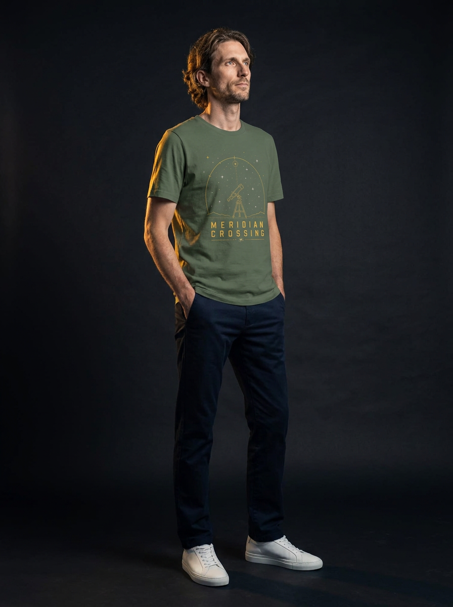 Meridian Crossing astronomy t-shirt | Umbra Void
