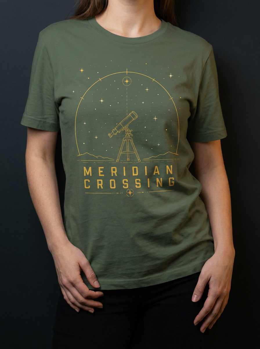 Meridian Crossing astronomy t-shirt | Umbra Void