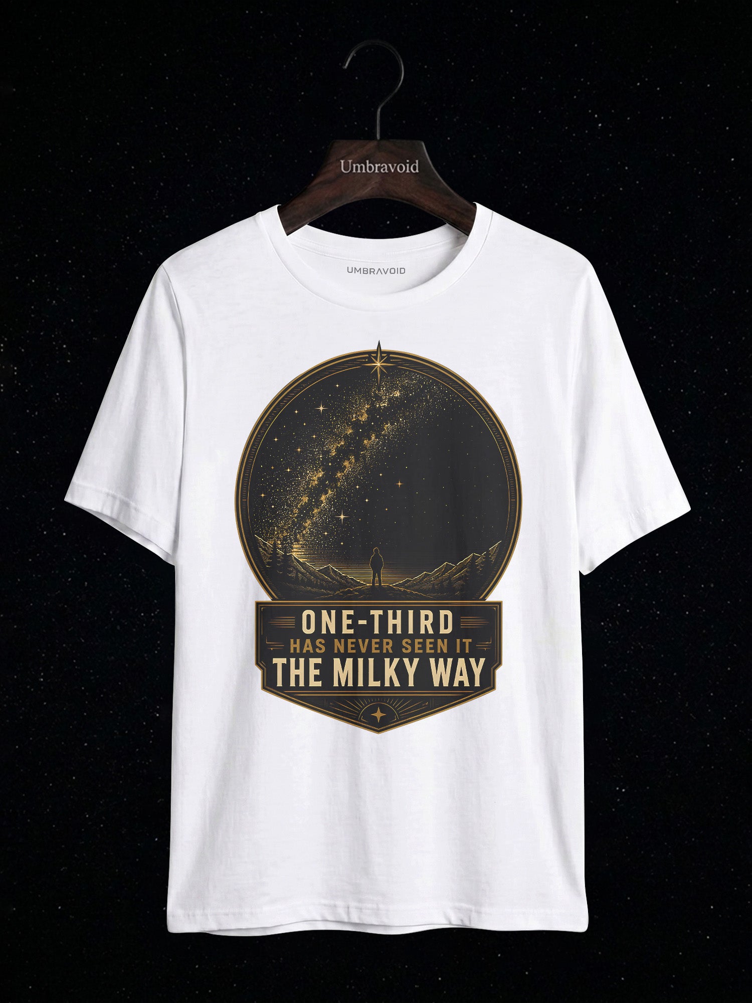 One-Third Has Never Seen The Milky Way astronomy t-shirt | Umbra Void