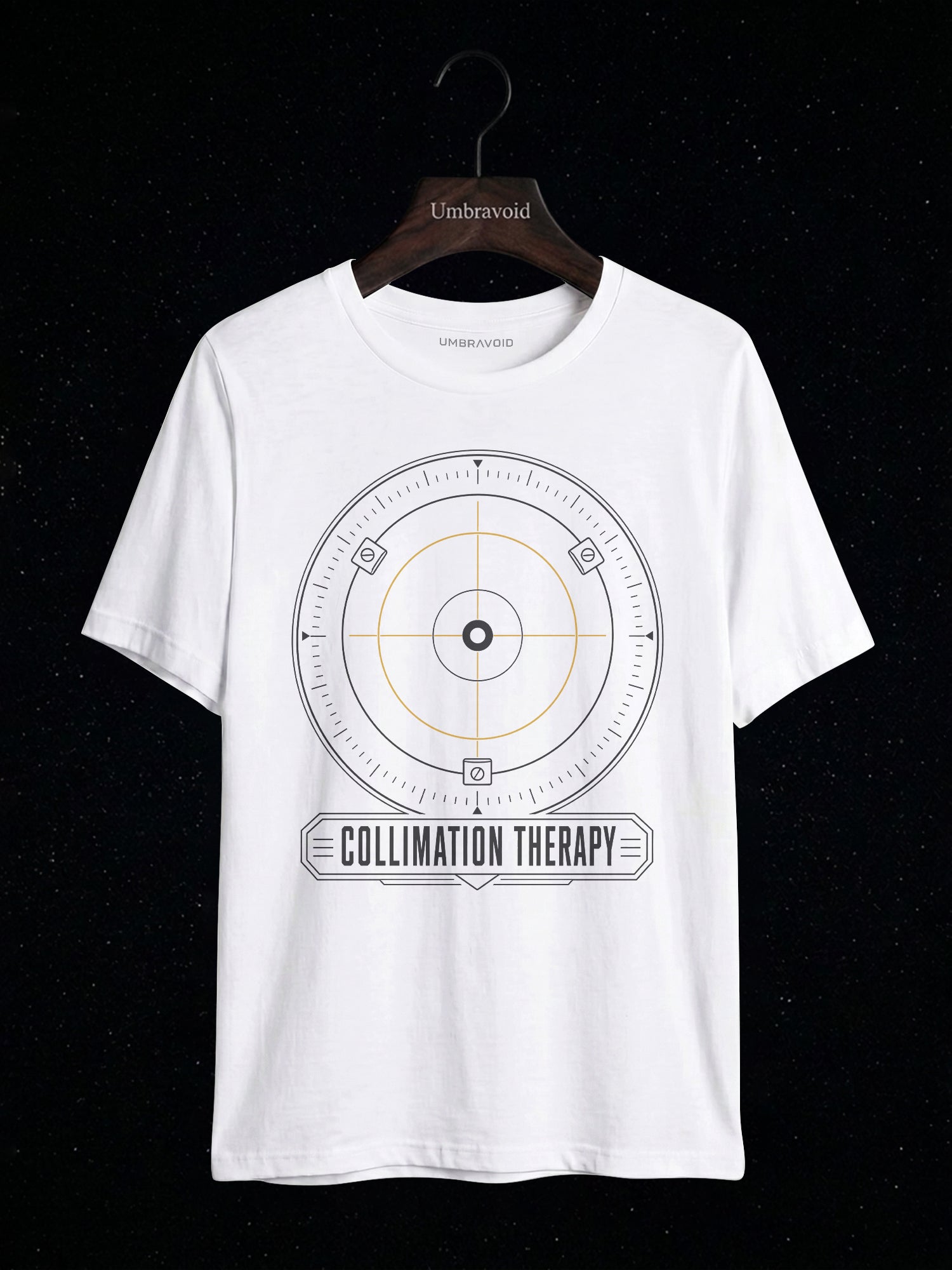 Collimation Therapy Cheshire Cap astronomy t-shirt | Umbra Void